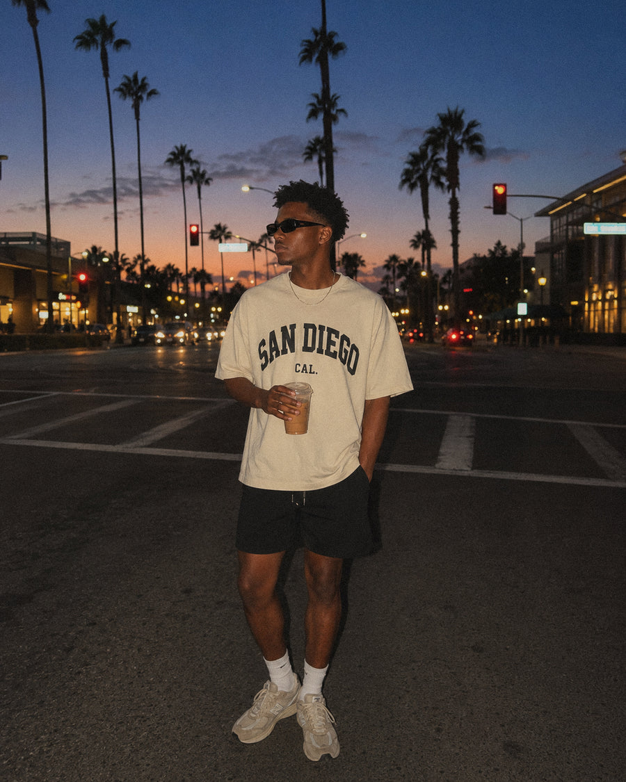Men's San Diego Tee – San Diego, California serif print by The Cali Store