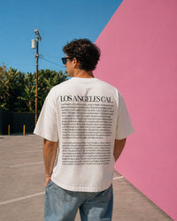 Men's Los Angeles Story Tee – Los Angeles, California serif print by The Cali Store