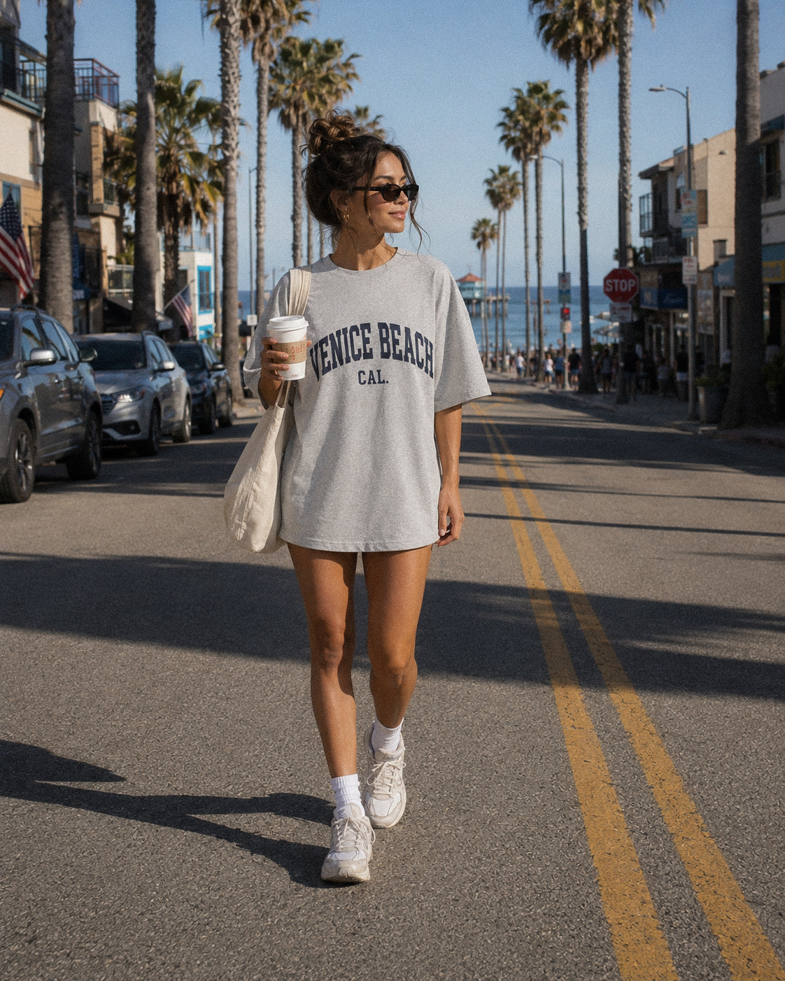 Women's Venice Beach Tee – Venice Beach, California serif print by The Cali Store