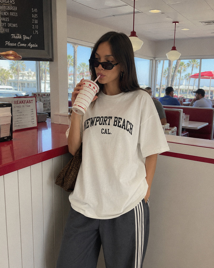 Women's Newport Beach Tee – Newport Beach, California serif print by The Cali Store