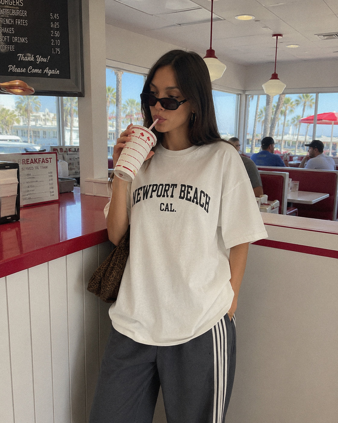 Women's Newport Beach Tee – Newport Beach, California serif print by The Cali Store