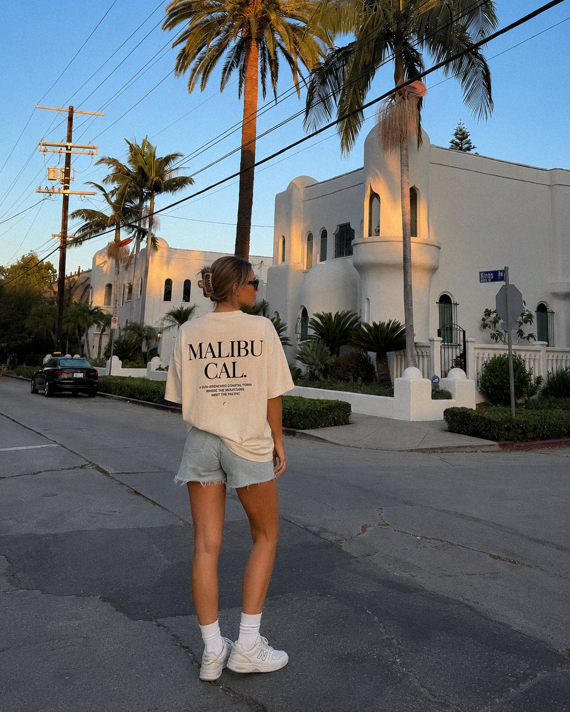 Women's Malibu Story Tee – Malibu, California serif print by The Cali Store