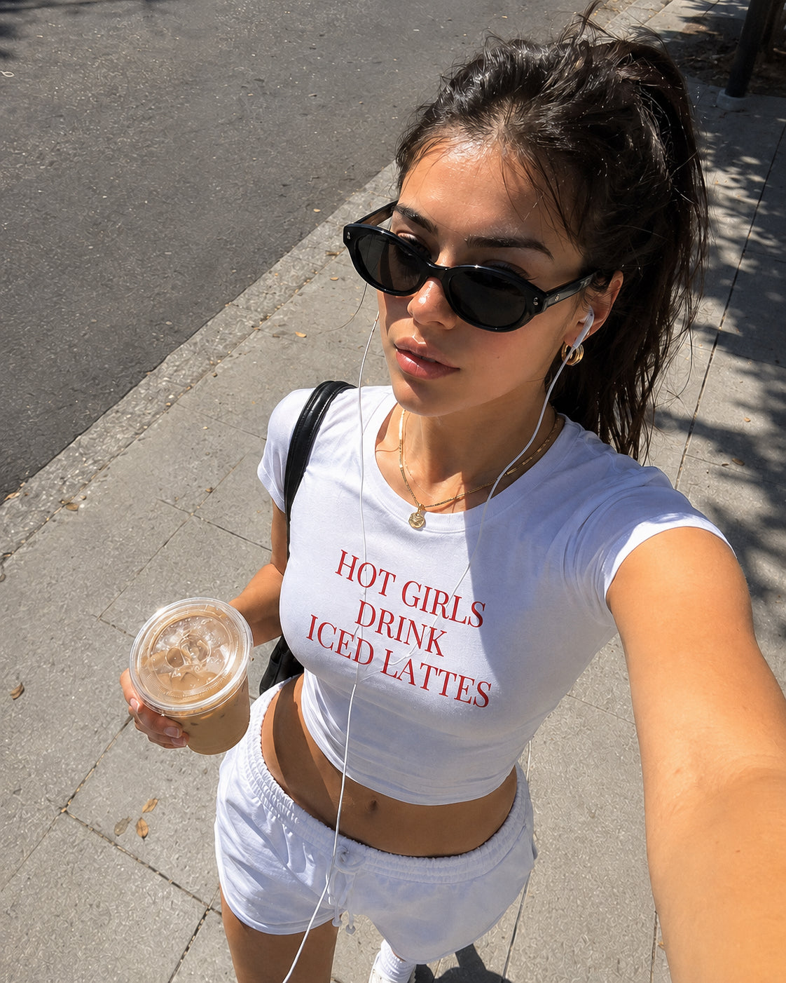 Hot Girls Drink Iced Lattes Baby Tee