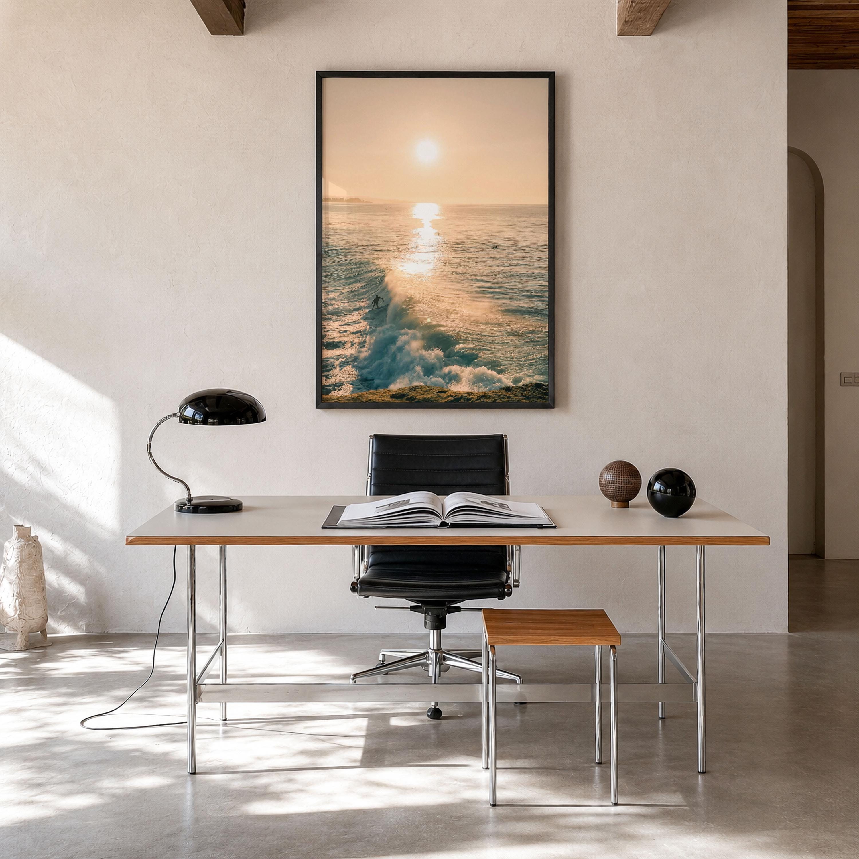 Santa Cruz Surfer Fine Art Photo Print – fine art print by The Cali Studio