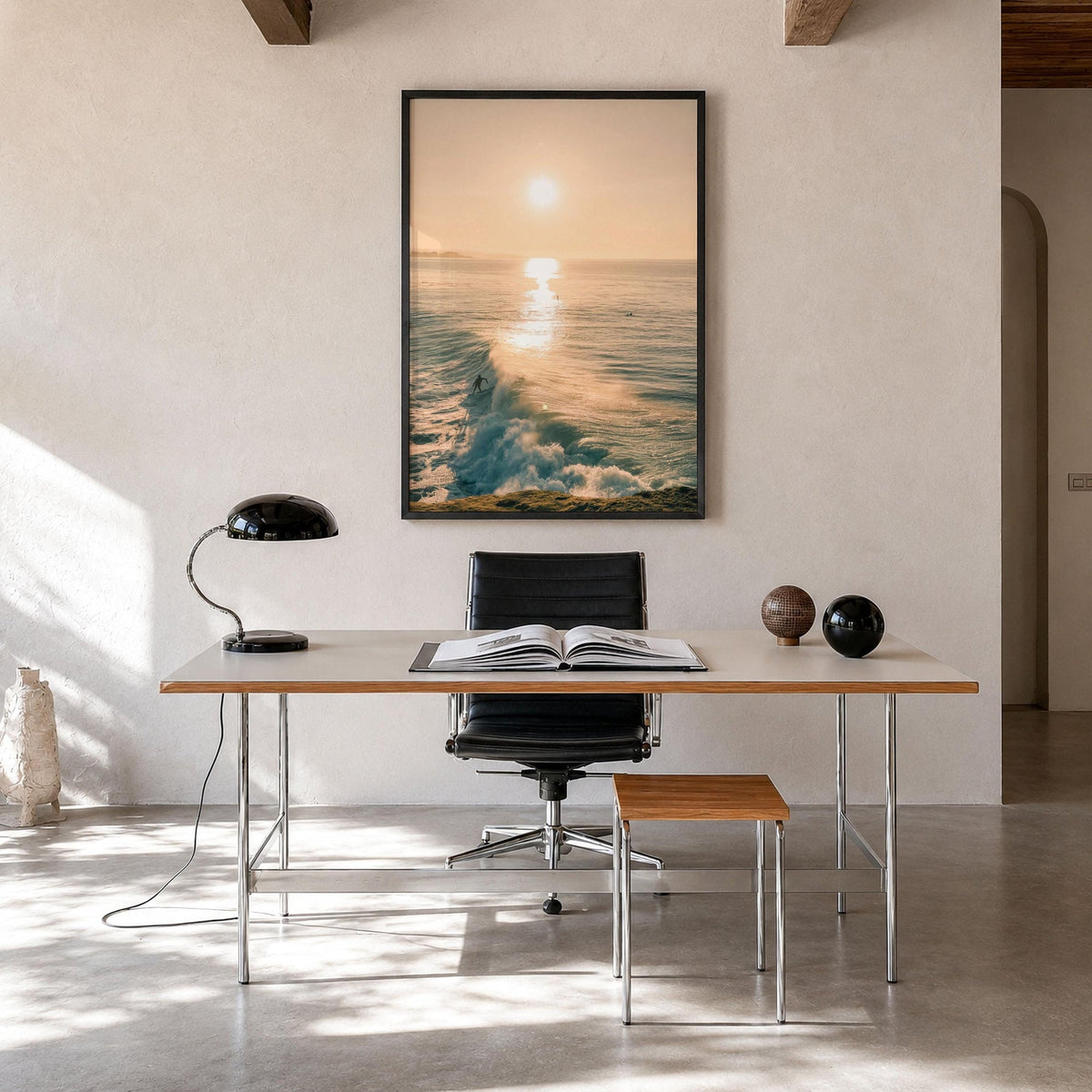 Santa Cruz Surfer Fine Art Photo Print – fine art print by The Cali Studio
