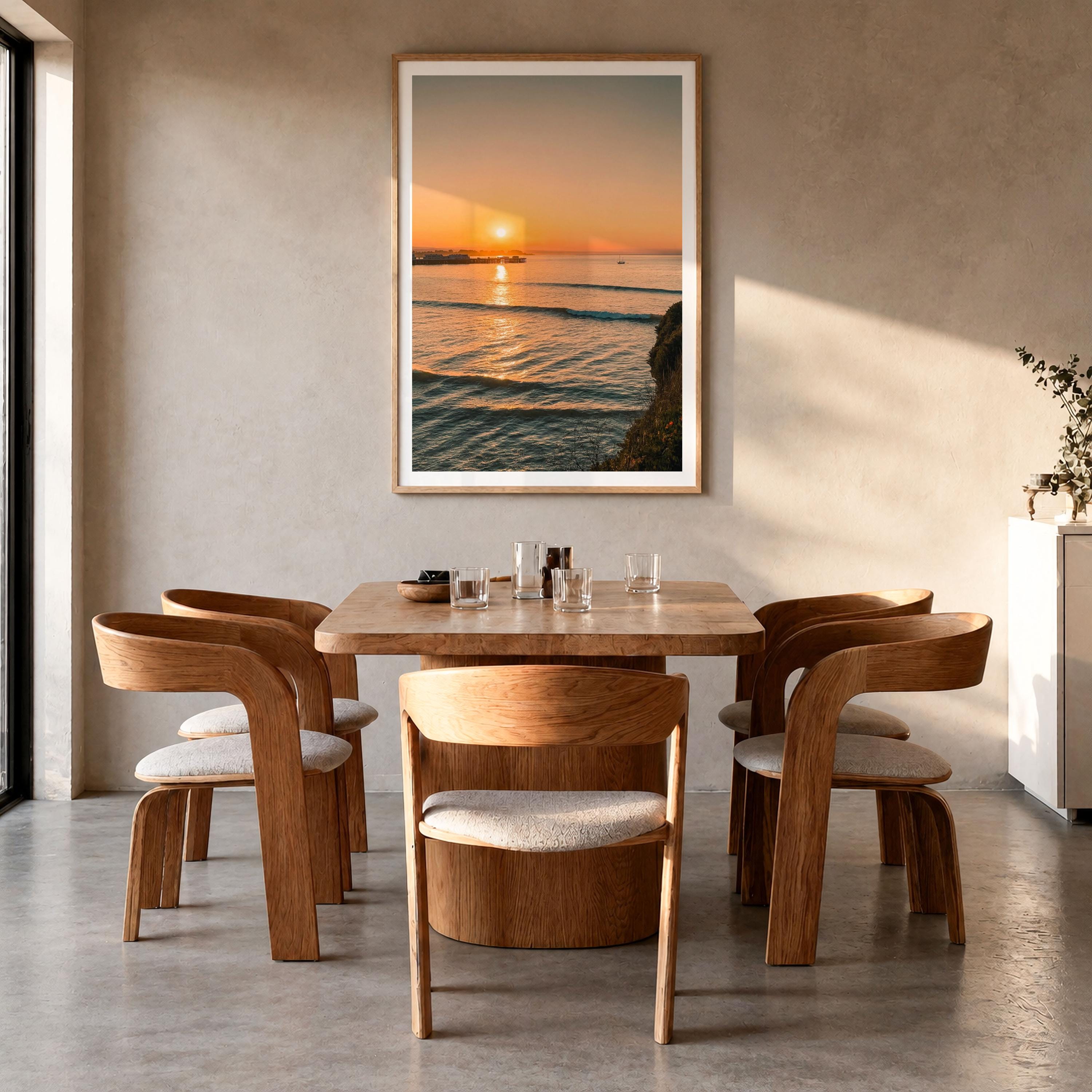 Santa Cruz Wharf Sunset Fine Art Photo Print – fine art print by The Cali Studio