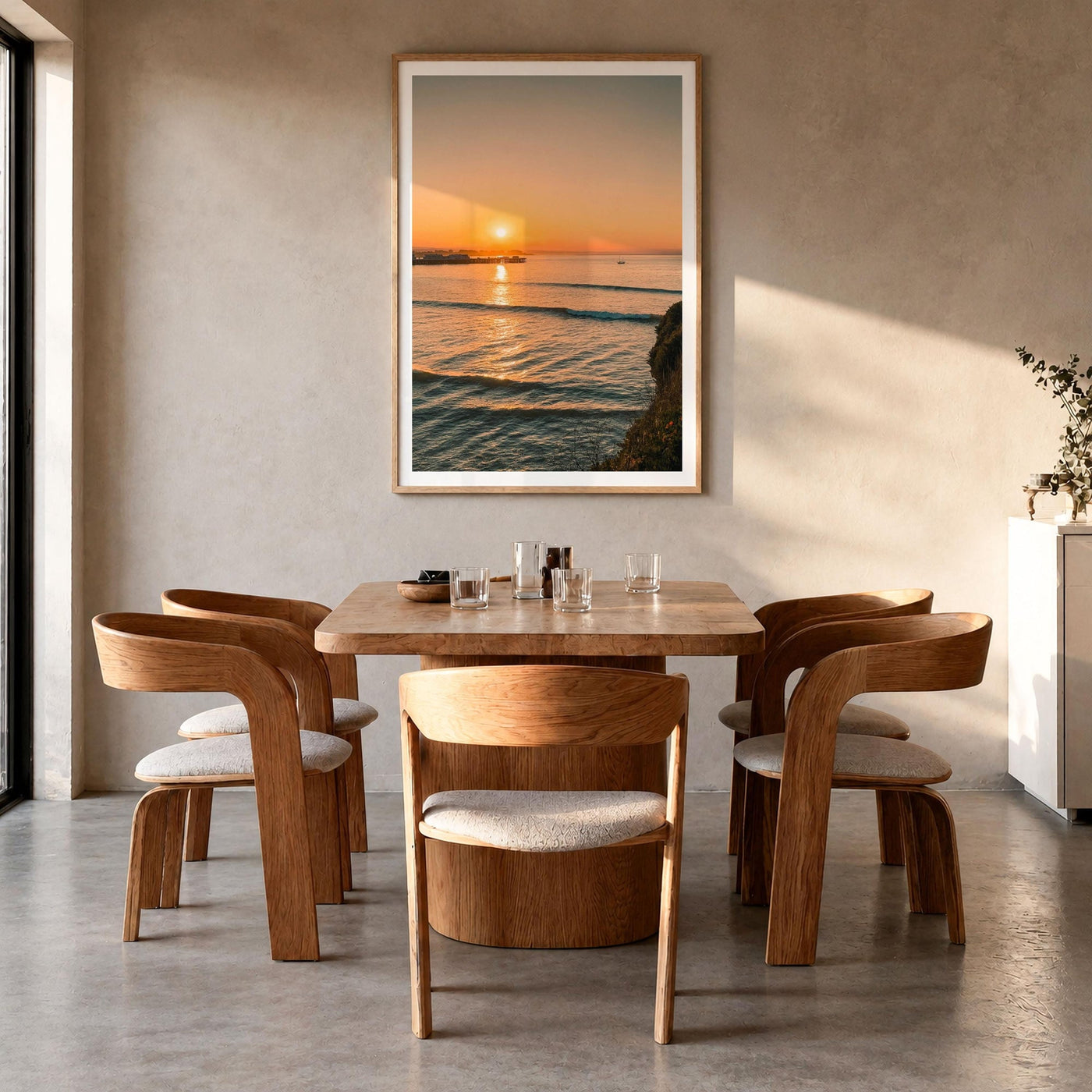 Santa Cruz Wharf Sunset Fine Art Photo Print – fine art print by The Cali Studio