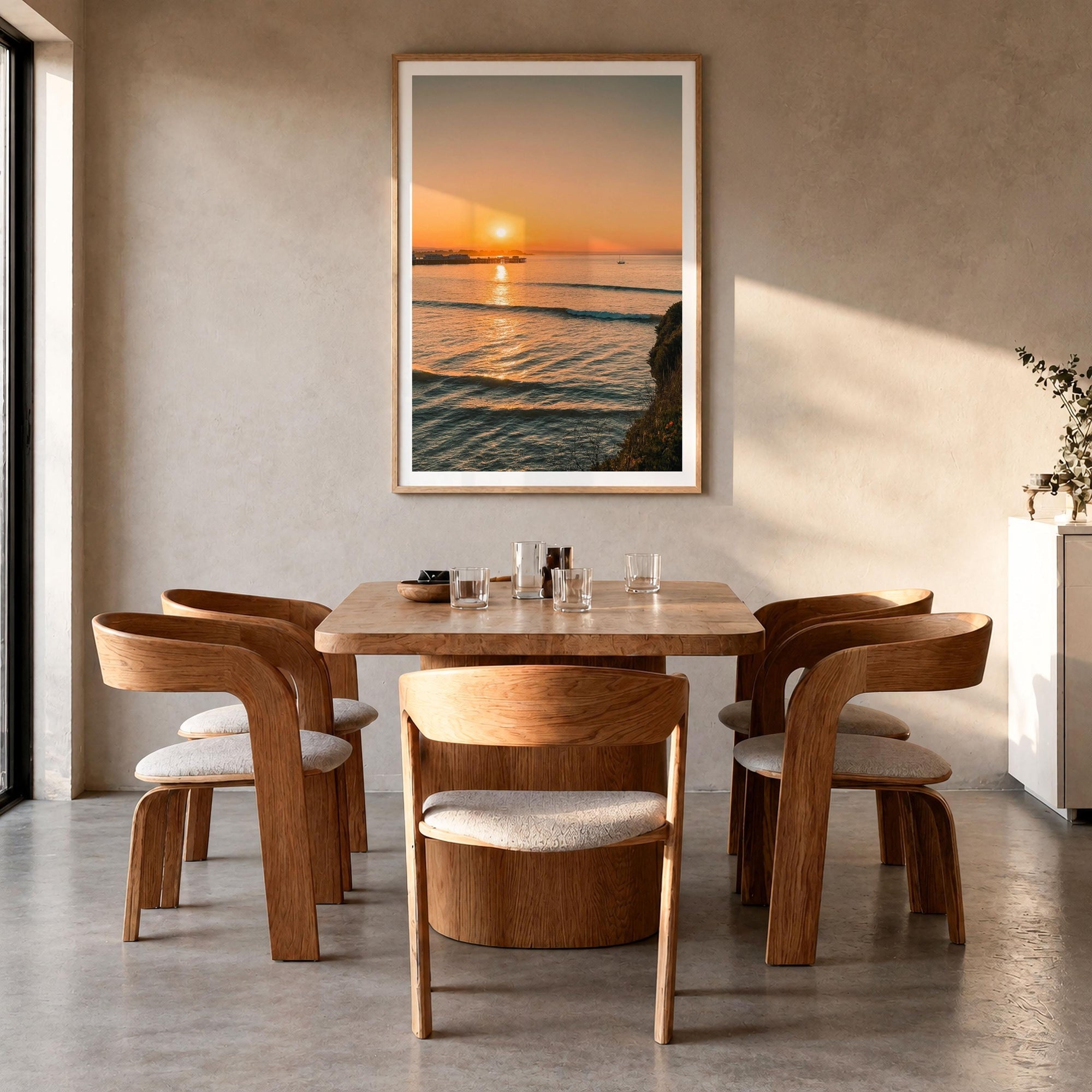 Santa Cruz Wharf Sunset Fine Art Photo Print – fine art print by The Cali Studio