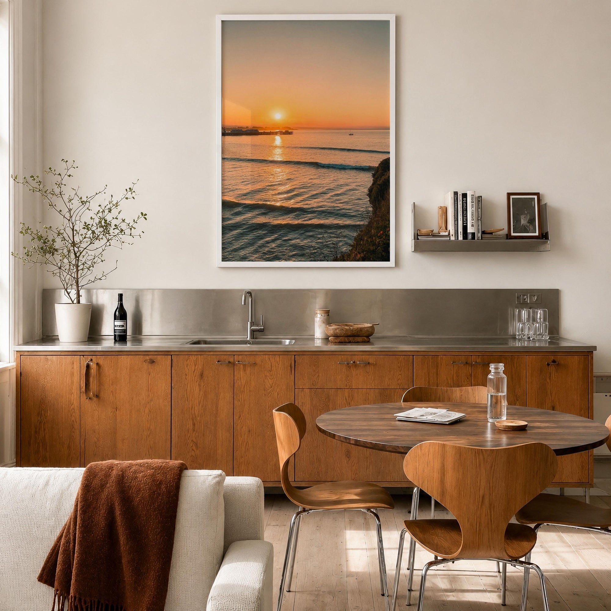 Santa Cruz Wharf Sunset Fine Art Photo Print – fine art print by The Cali Studio