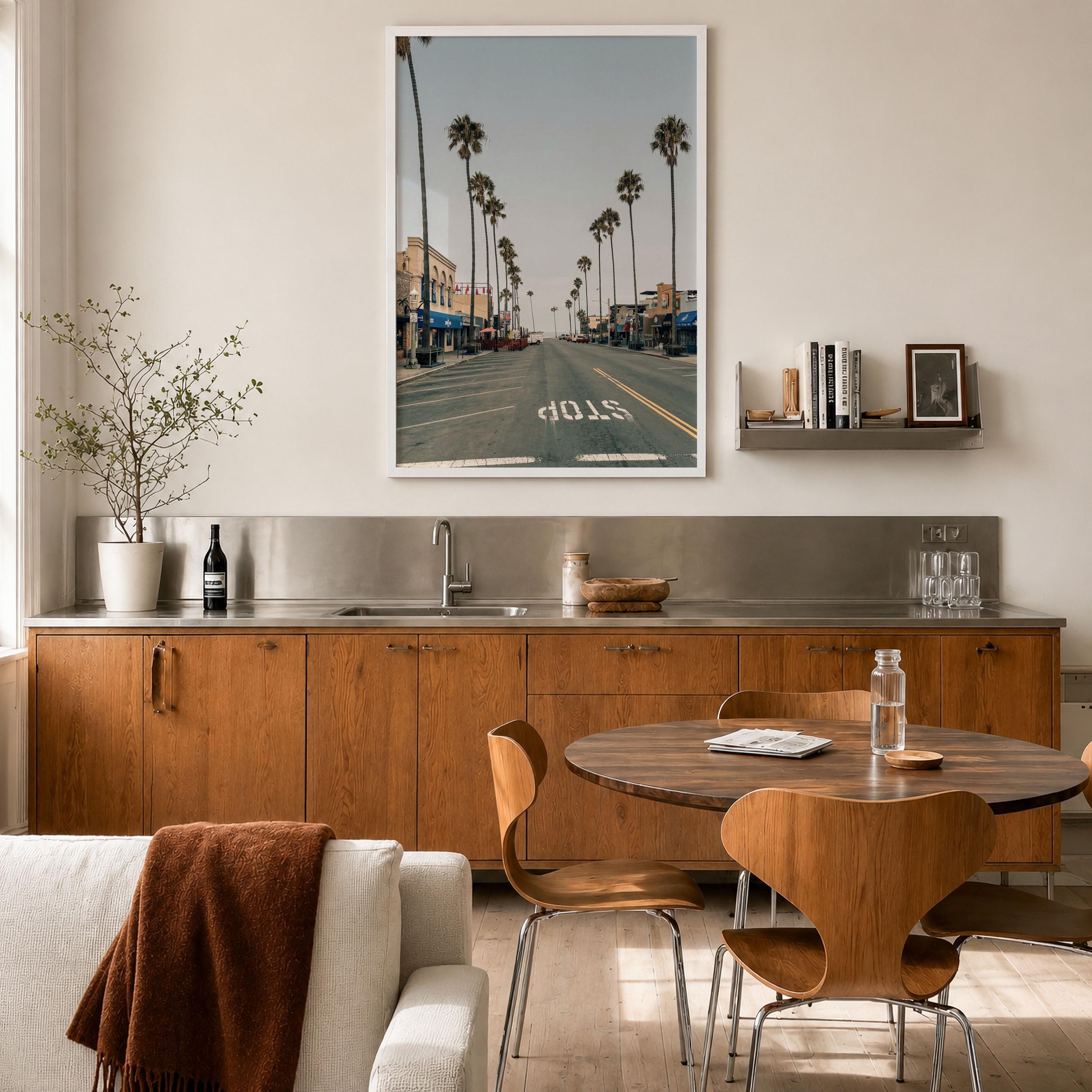 Ocean Beach Palm Street Fine Art Photo Print – fine art print by The Cali Studio