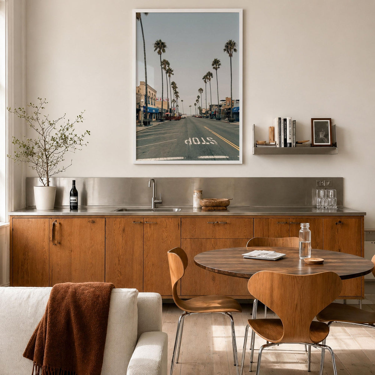Ocean Beach Palm Street Fine Art Photo Print – fine art print by The Cali Studio