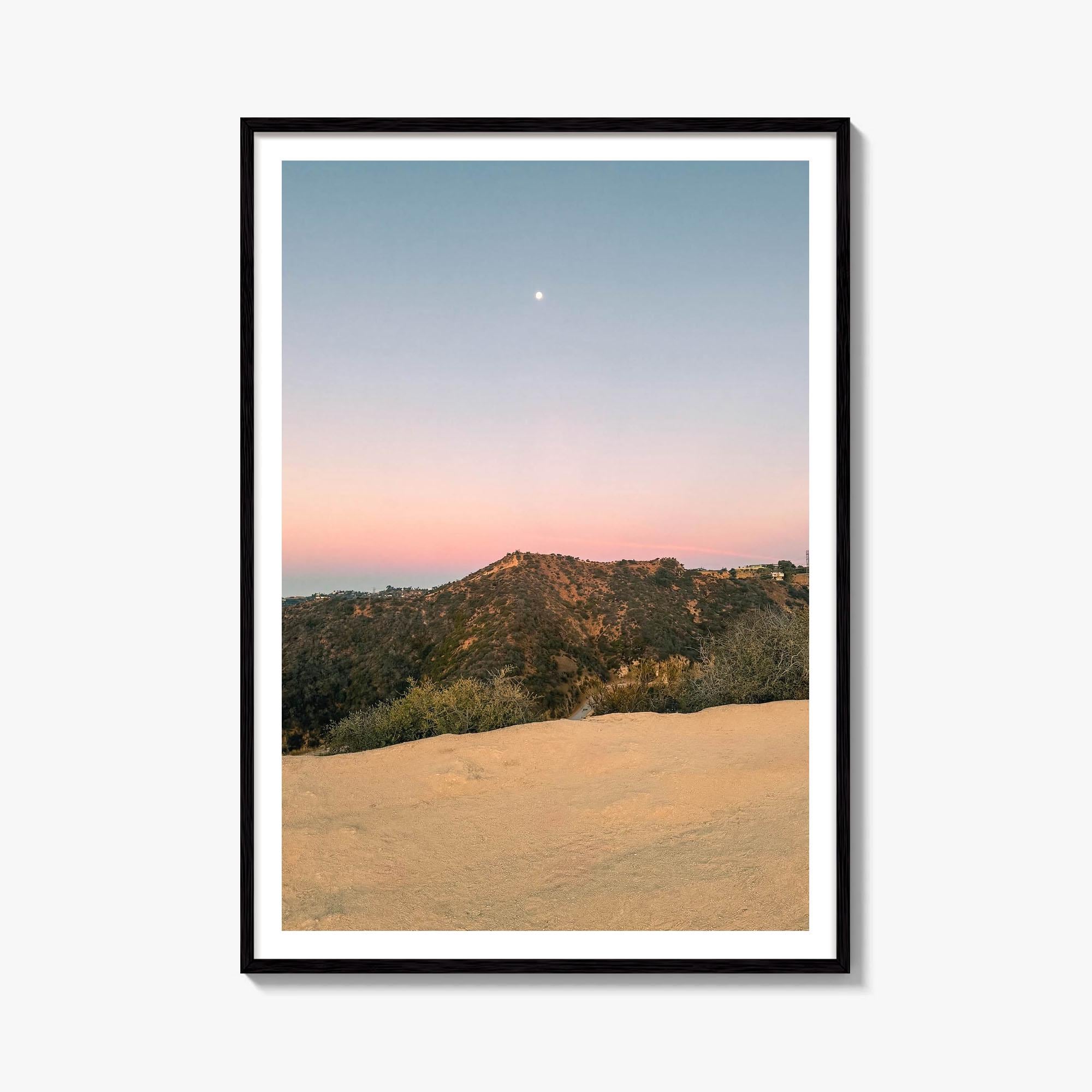 Runyon Canyon Dusk Moon Fine Art Photo Print – fine art print by The Cali Studio