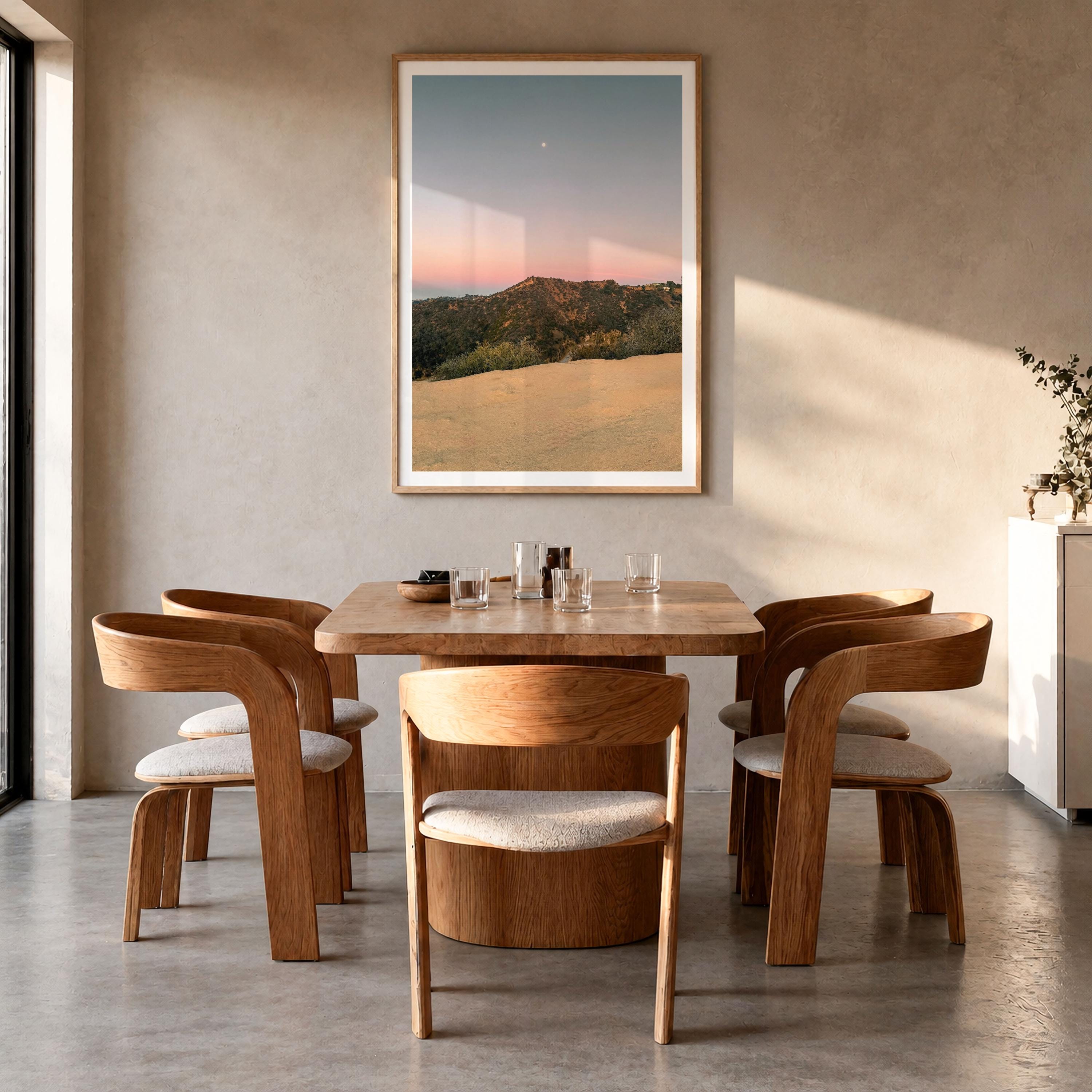 Runyon Canyon Dusk Moon Fine Art Photo Print – fine art print by The Cali Studio