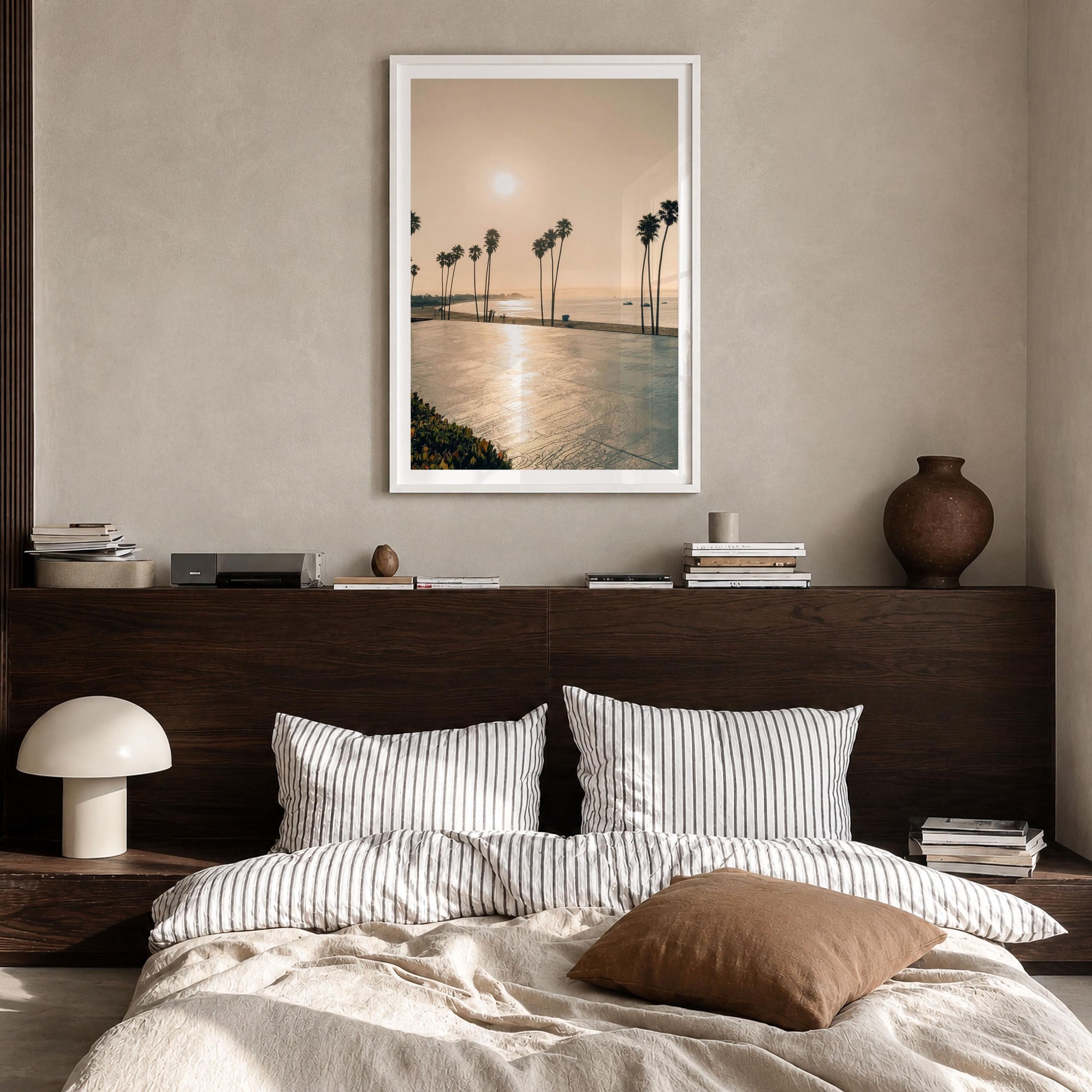 Santa Cruz Palm Promenade Fine Art Photo Print – fine art print by The Cali Studio