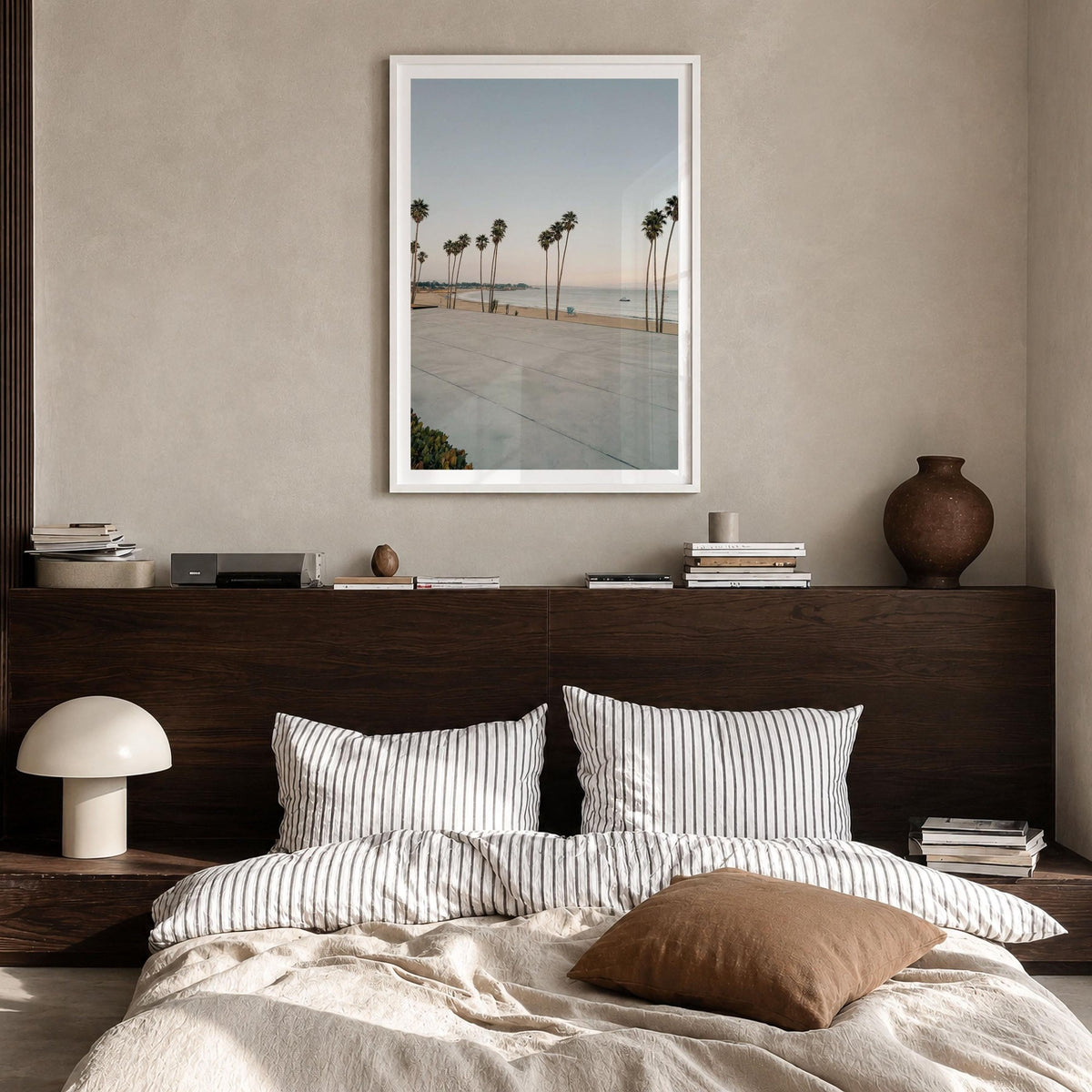 Santa Cruz Palm Row Fine Art Photo Print – fine art print by The Cali Studio