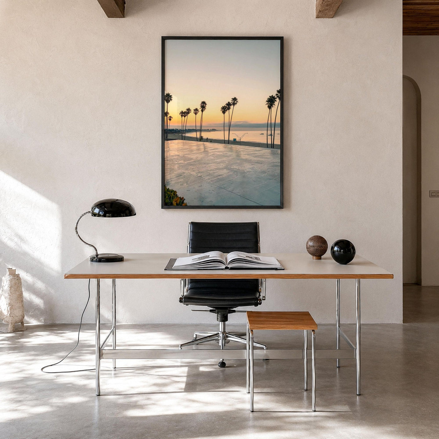 Santa Cruz Palm Sunset Fine Art Photo Print – fine art print by The Cali Studio