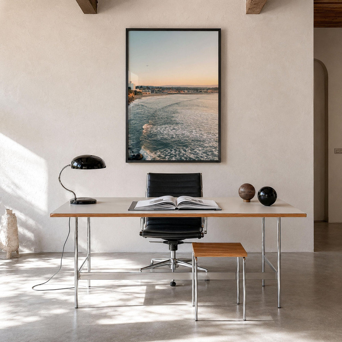 Santa Cruz Wharf Sunset Fine Art Photo Print – fine art print by The Cali Studio