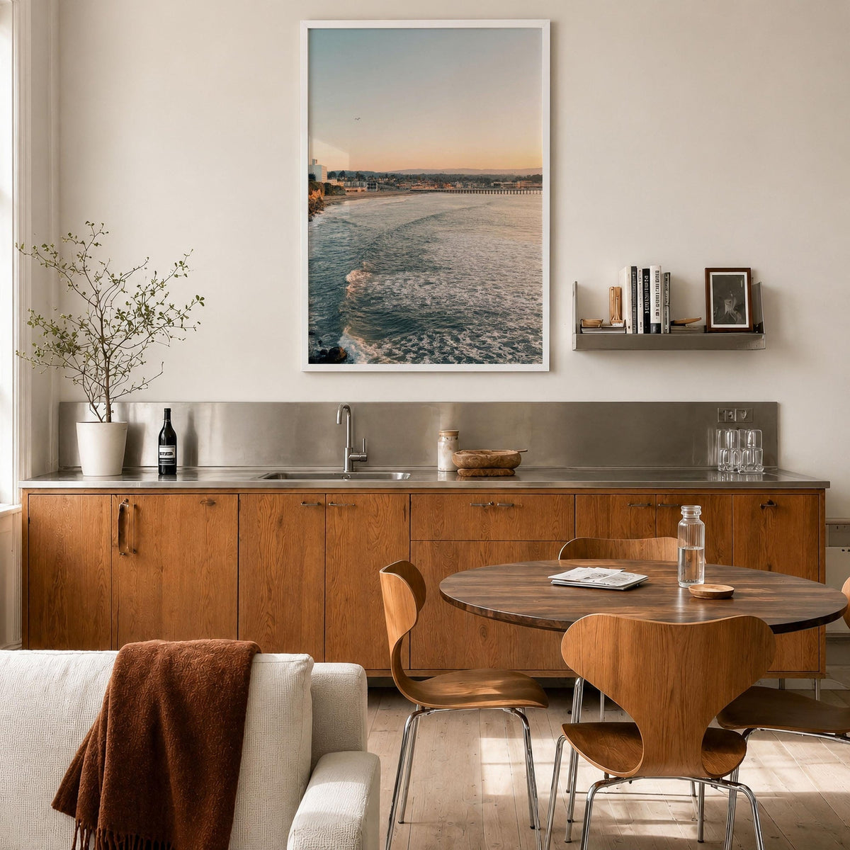 Santa Cruz Wharf Sunset Fine Art Photo Print – fine art print by The Cali Studio