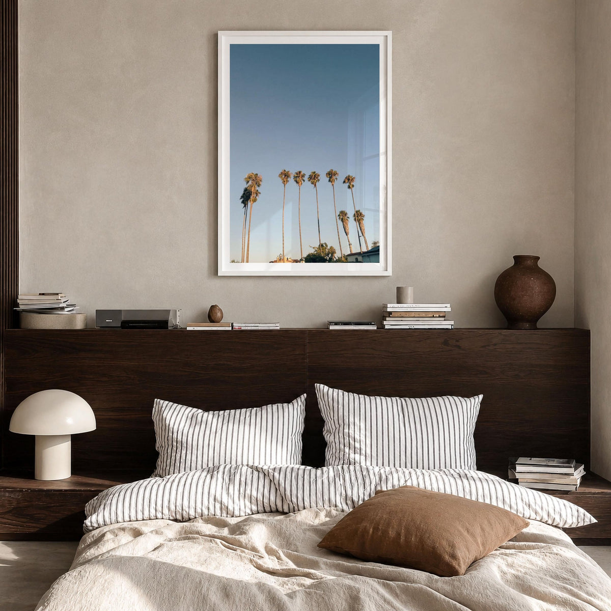 California Palm Tree Row Fine Art Photo Print – fine art print by The Cali Studio