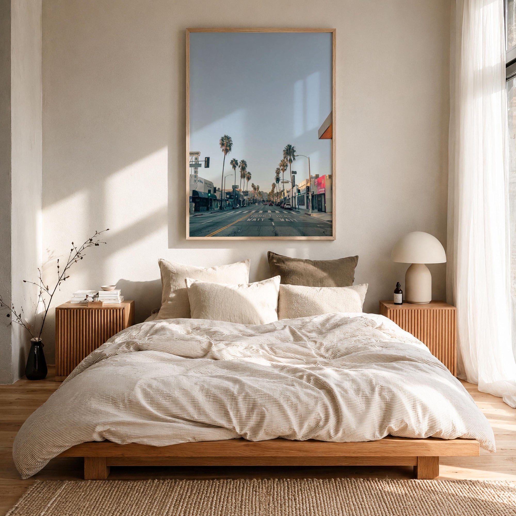 Melrose Avenue Palm Trees Fine Art Photo Print – fine art print by The Cali Studio