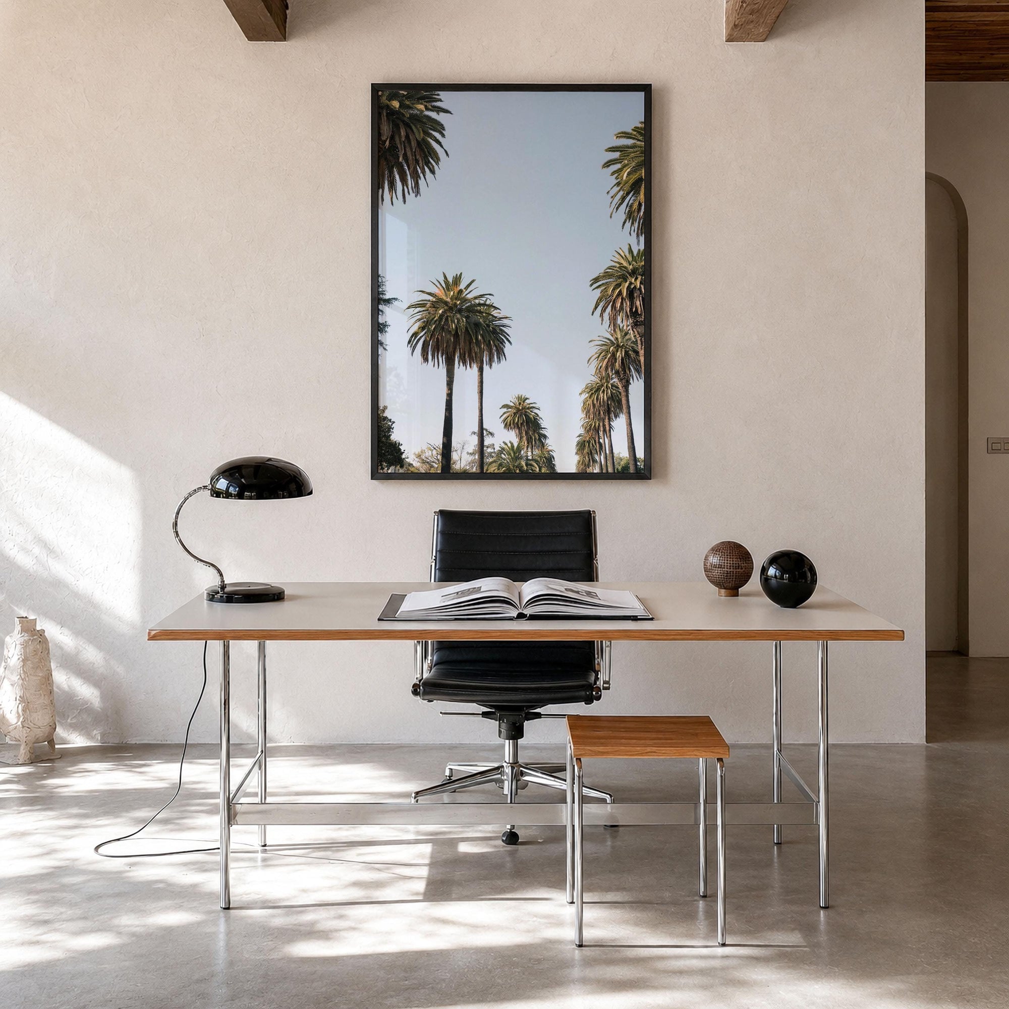 California Palm Tree Canopy Fine Art Photo Print – fine art print by The Cali Studio