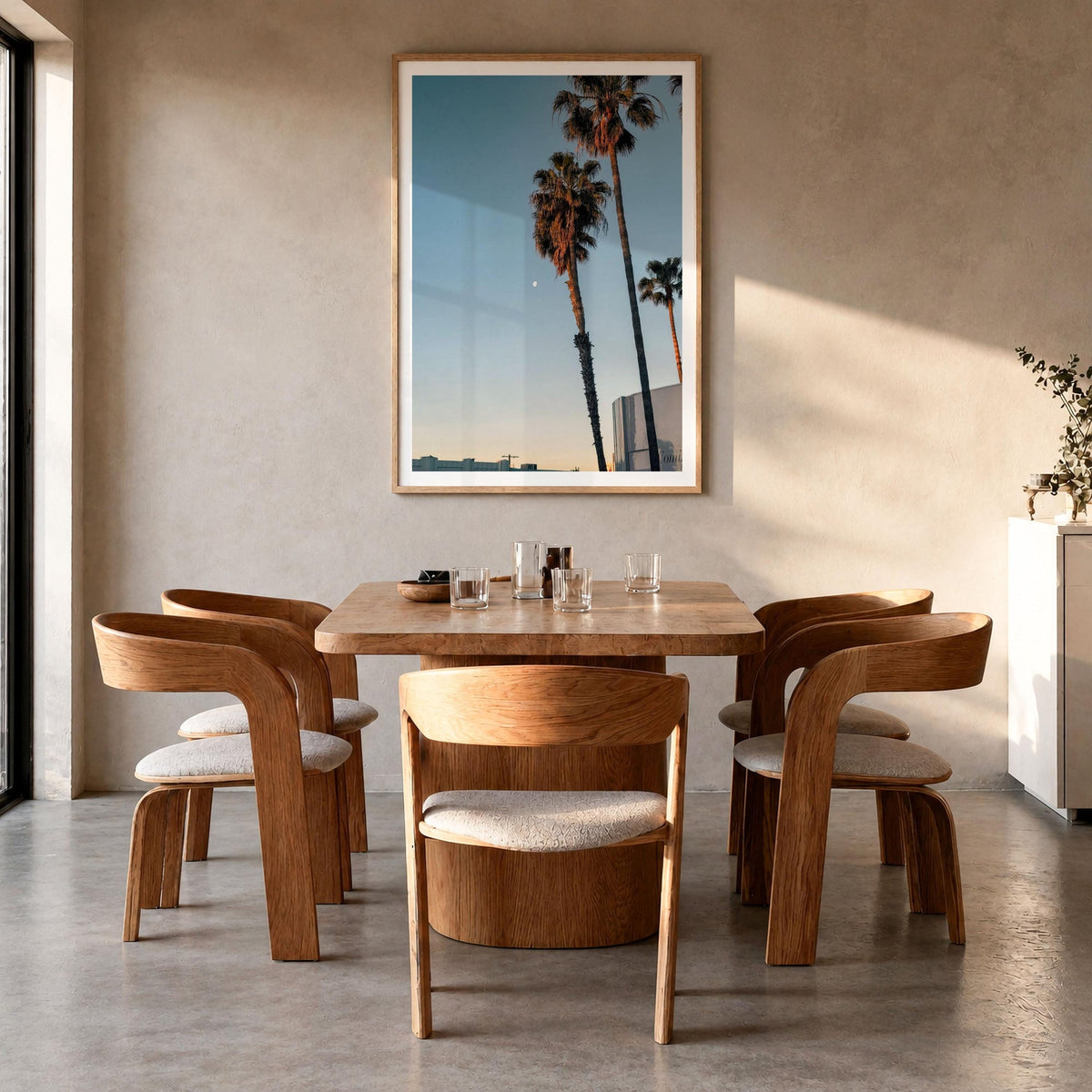 Melrose Avenue Palm Sunset Fine Art Photo Print – fine art print by The Cali Studio