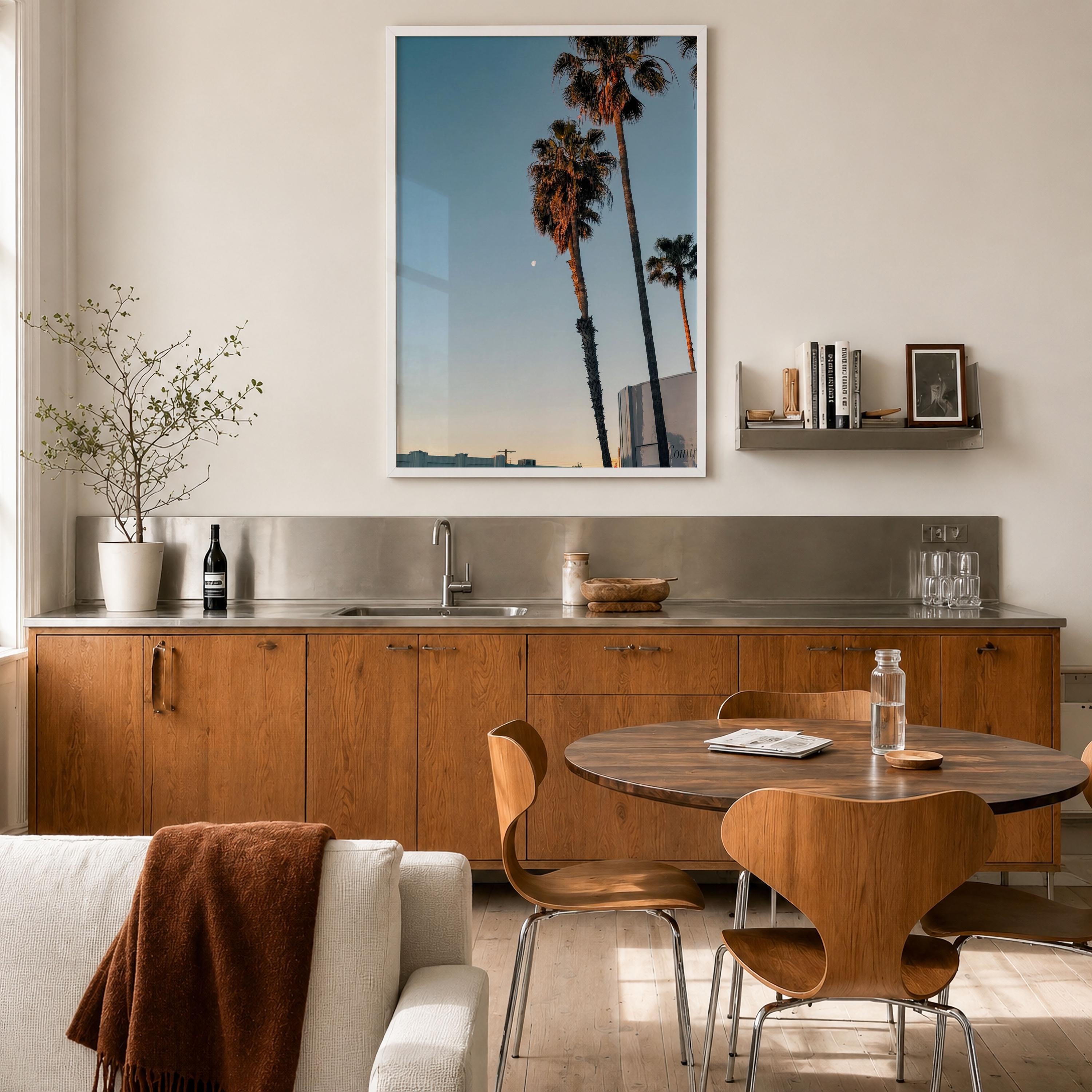 Melrose Avenue Palm Sunset Fine Art Photo Print – fine art print by The Cali Studio