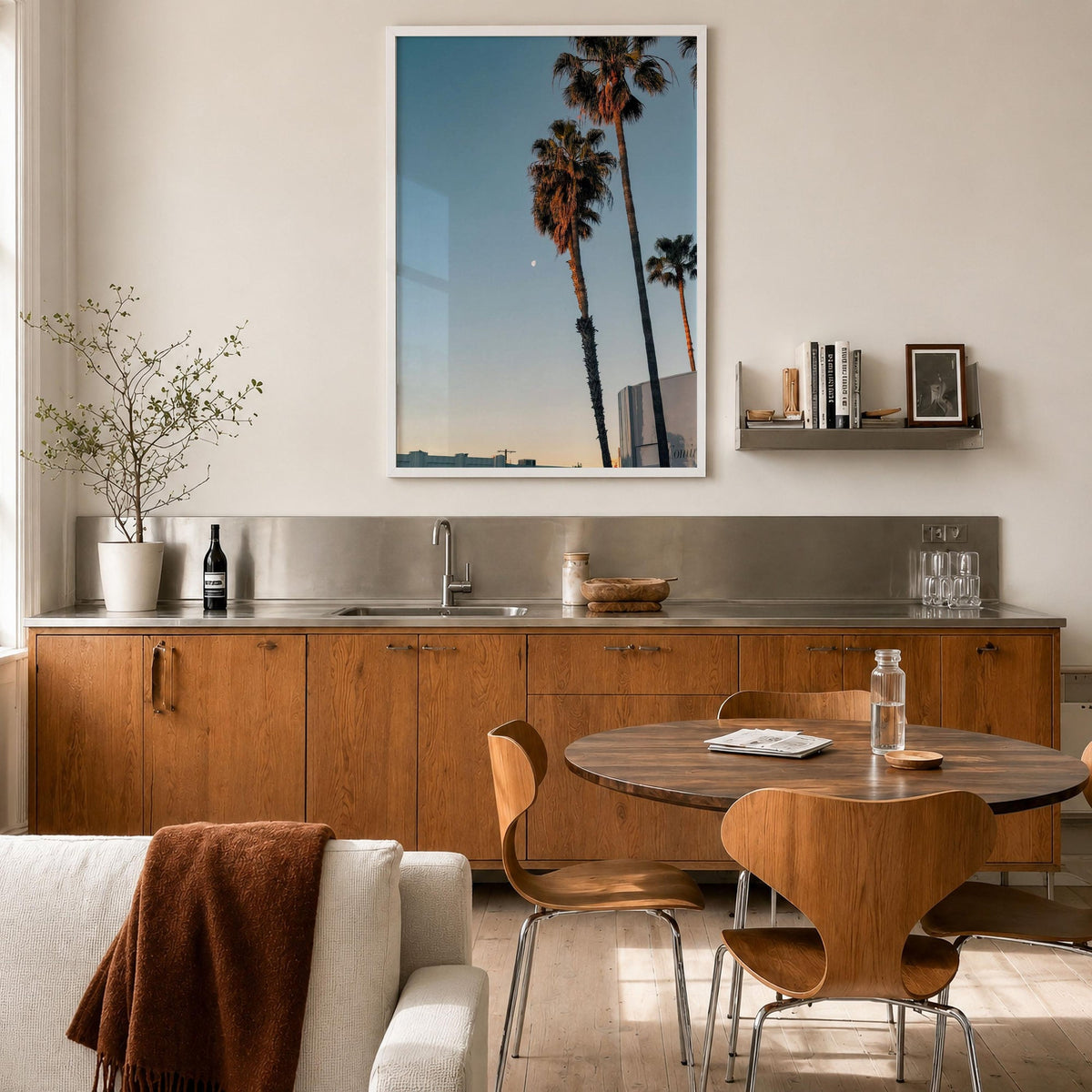 Melrose Avenue Palm Sunset Fine Art Photo Print – fine art print by The Cali Studio