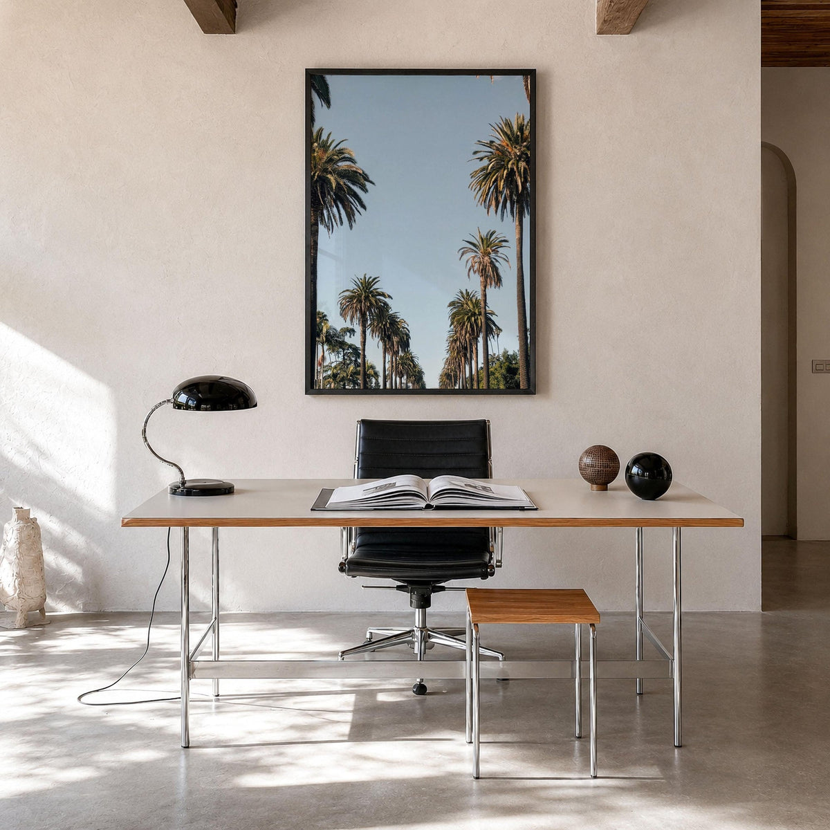 California Palm Tree Avenue Fine Art Photo Print – fine art print by The Cali Studio