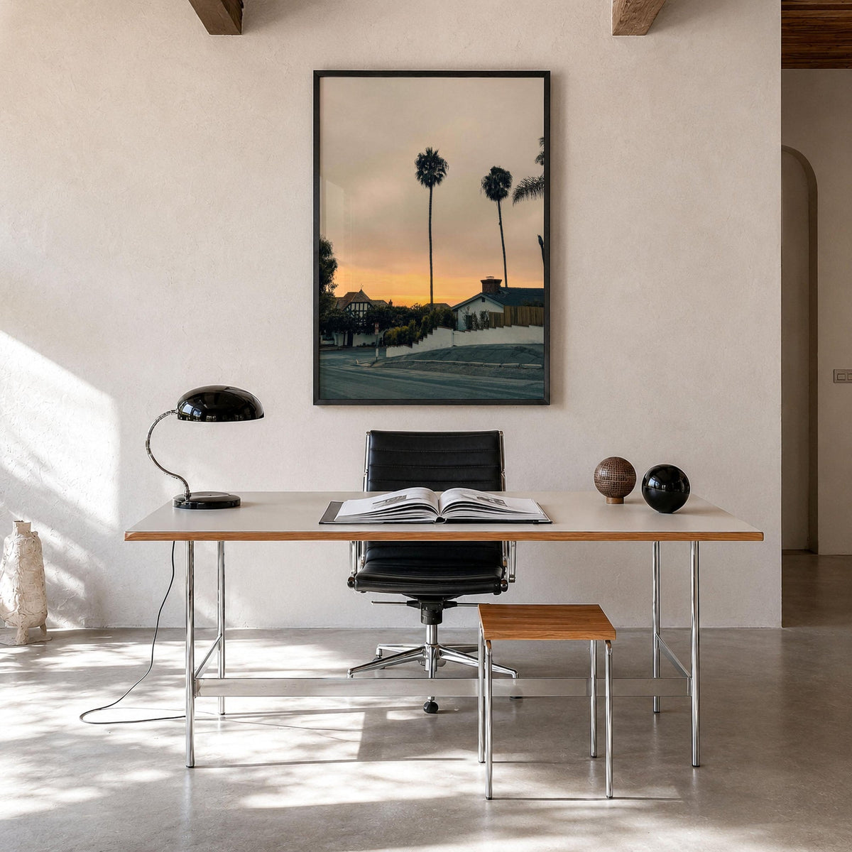 Laguna Beach Palm Silhouette Fine Art Photo Print – fine art print by The Cali Studio