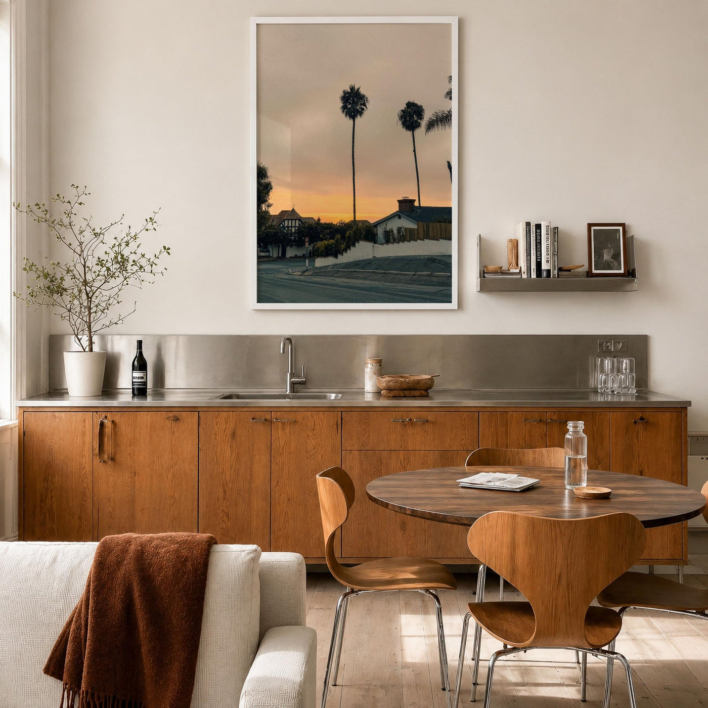 Laguna Beach Palm Silhouette Fine Art Photo Print – fine art print by The Cali Studio