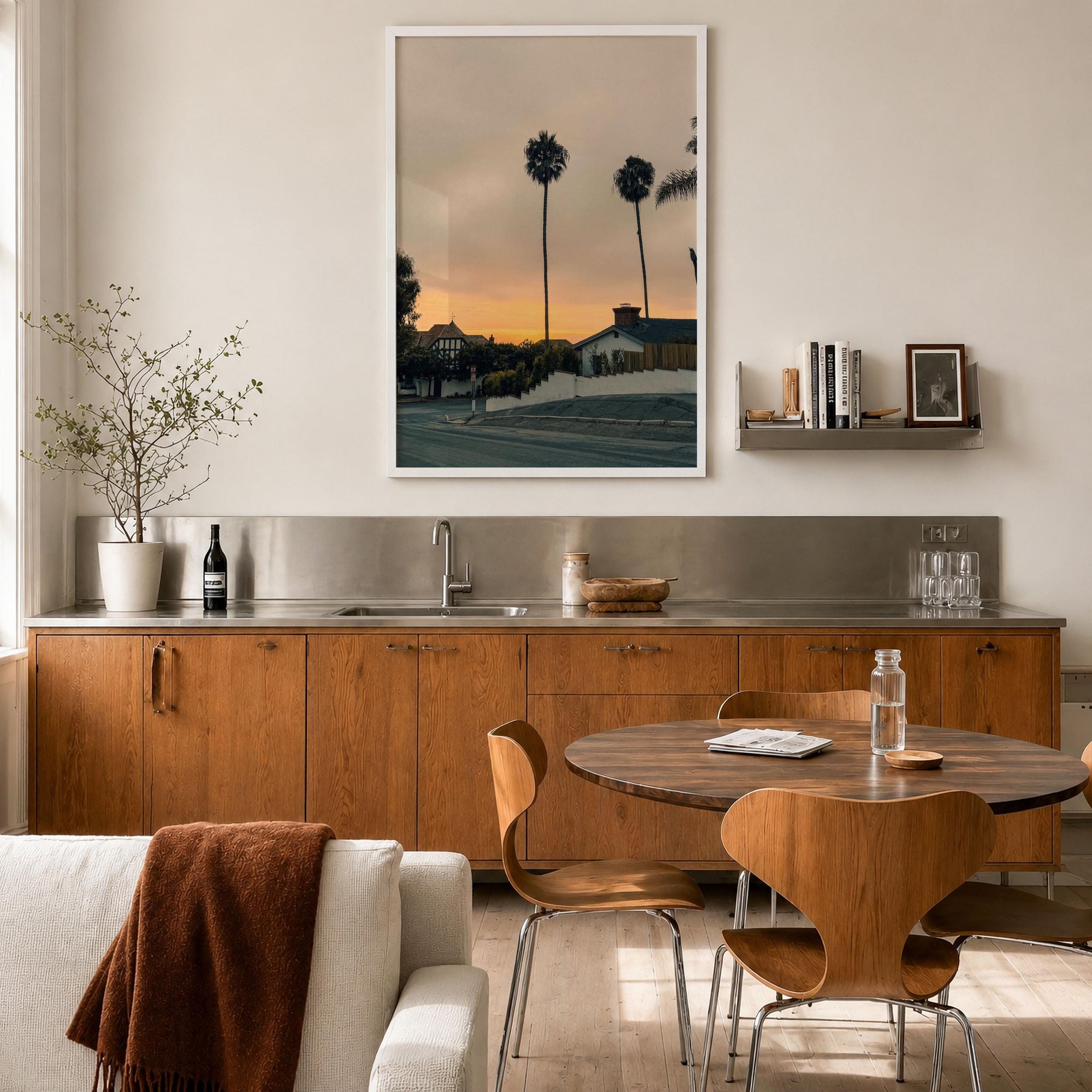 Laguna Beach Palm Silhouette Fine Art Photo Print – fine art print by The Cali Studio