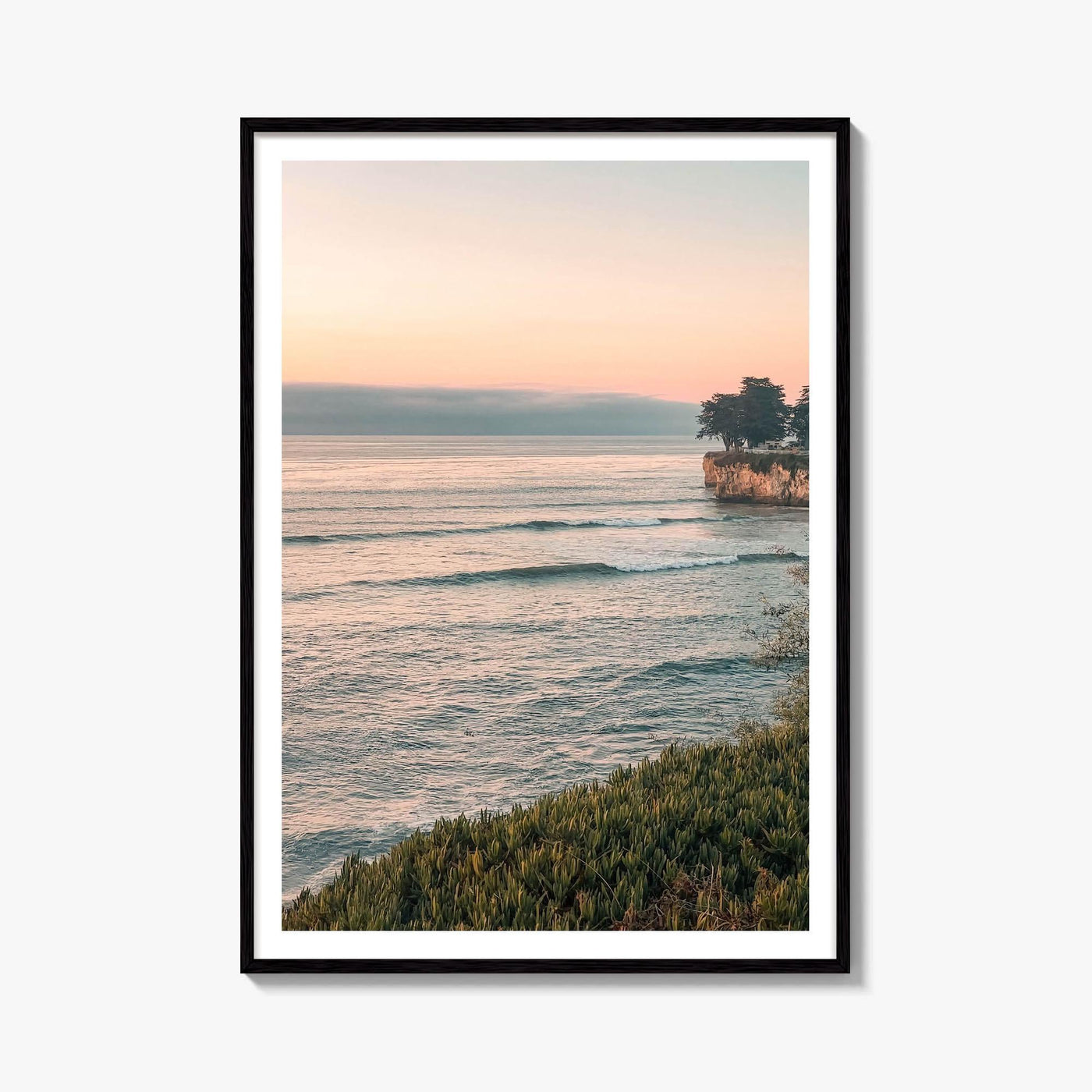 Santa Cruz Cliffside Sunset Fine Art Photo Print – fine art print by The Cali Studio