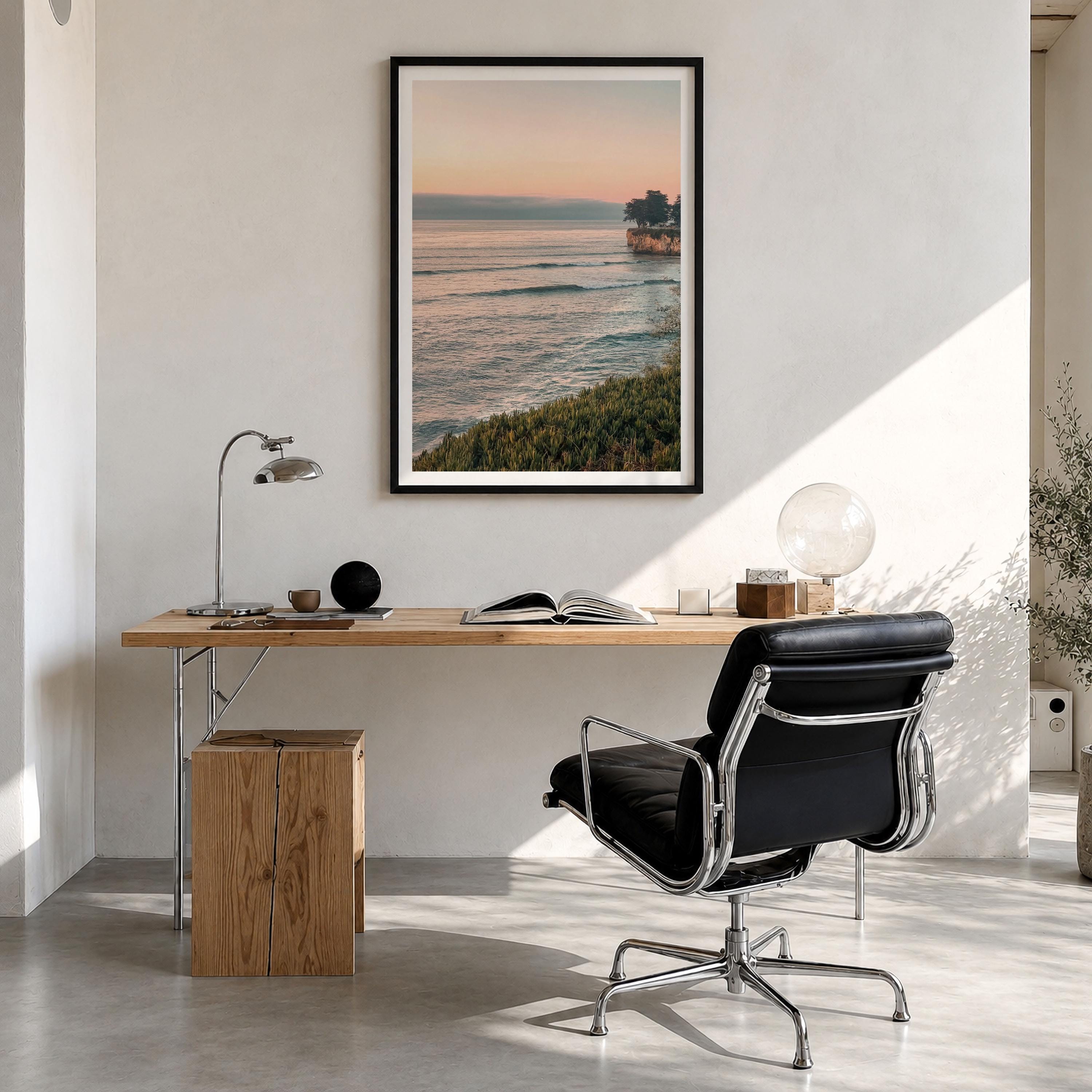 Santa Cruz Cliffside Sunset Fine Art Photo Print – fine art print by The Cali Studio