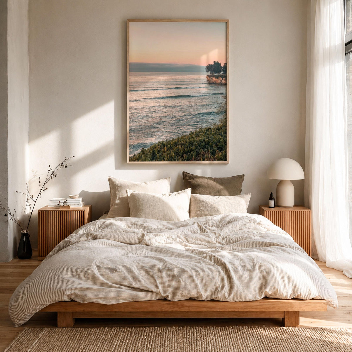 Santa Cruz Cliffside Sunset Fine Art Photo Print – fine art print by The Cali Studio