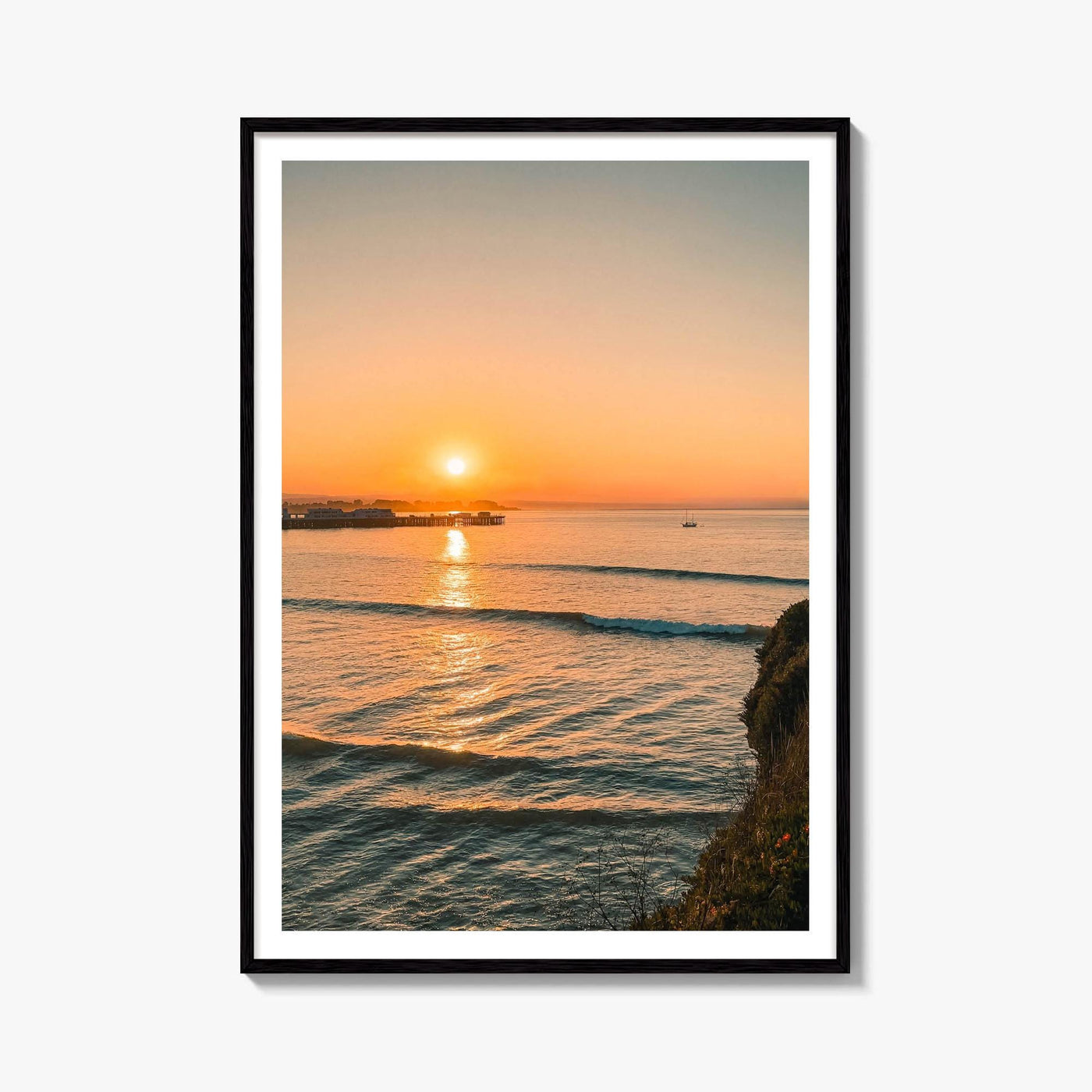 Santa Cruz Wharf Sunset Fine Art Photo Print – fine art print by The Cali Studio