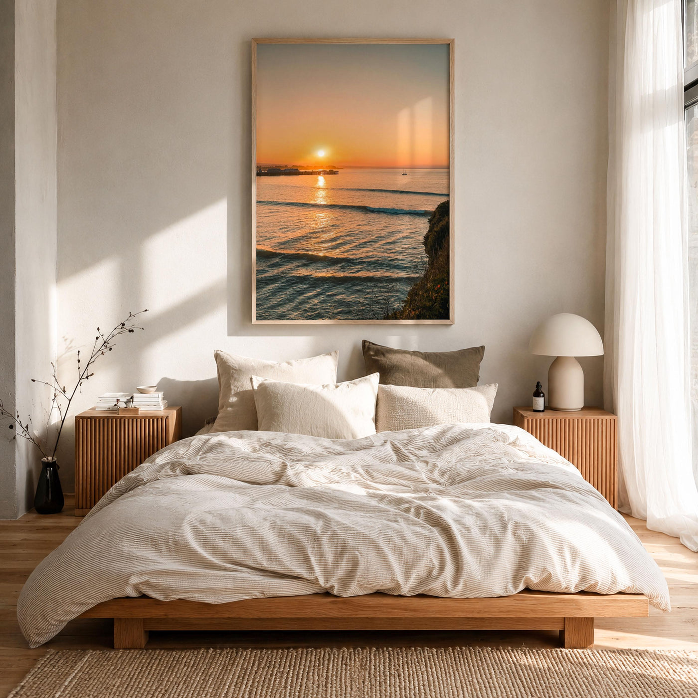 Santa Cruz Wharf Sunset Fine Art Photo Print – fine art print by The Cali Studio