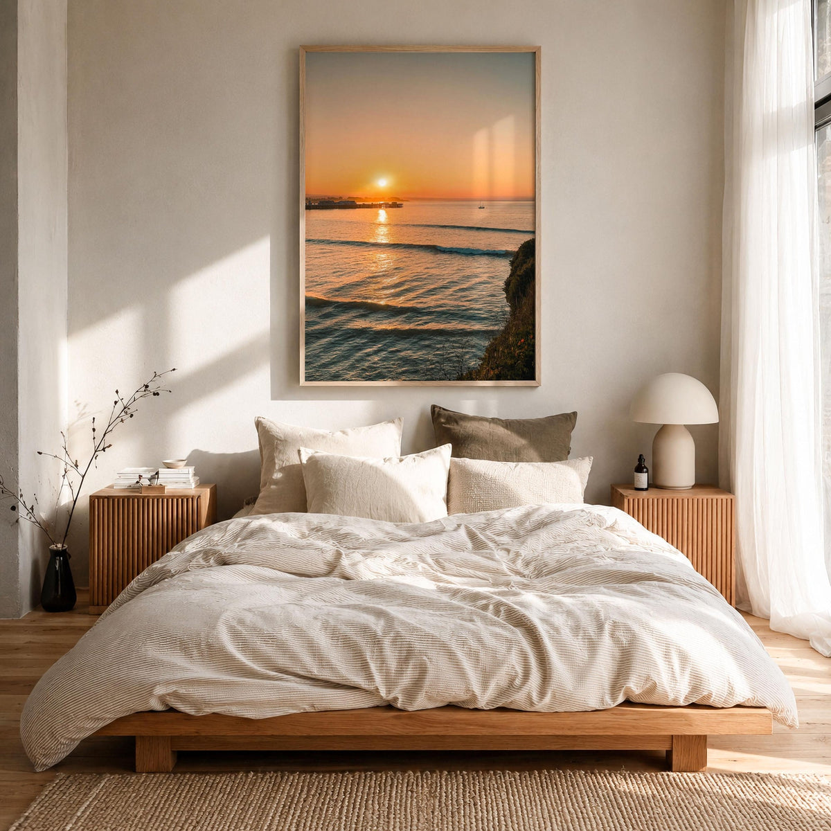 Santa Cruz Wharf Sunset Fine Art Photo Print – fine art print by The Cali Studio
