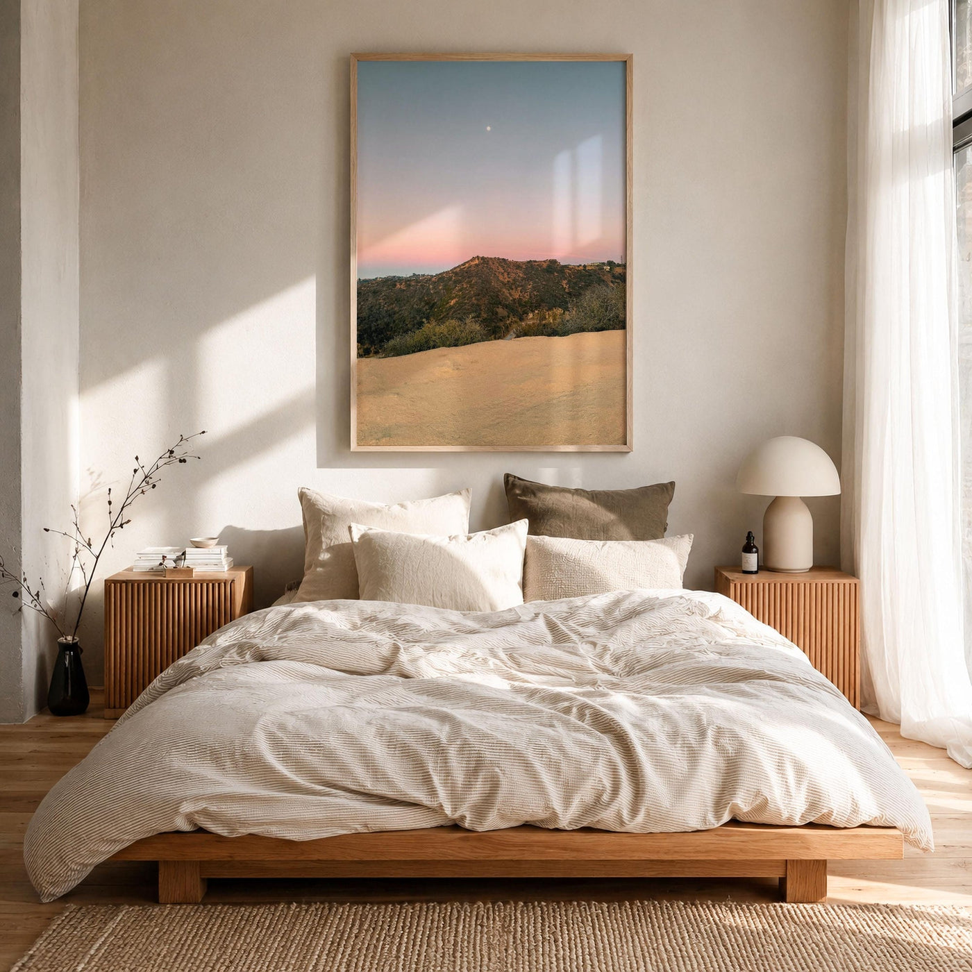 Runyon Canyon Dusk Moon Fine Art Photo Print – fine art print by The Cali Studio