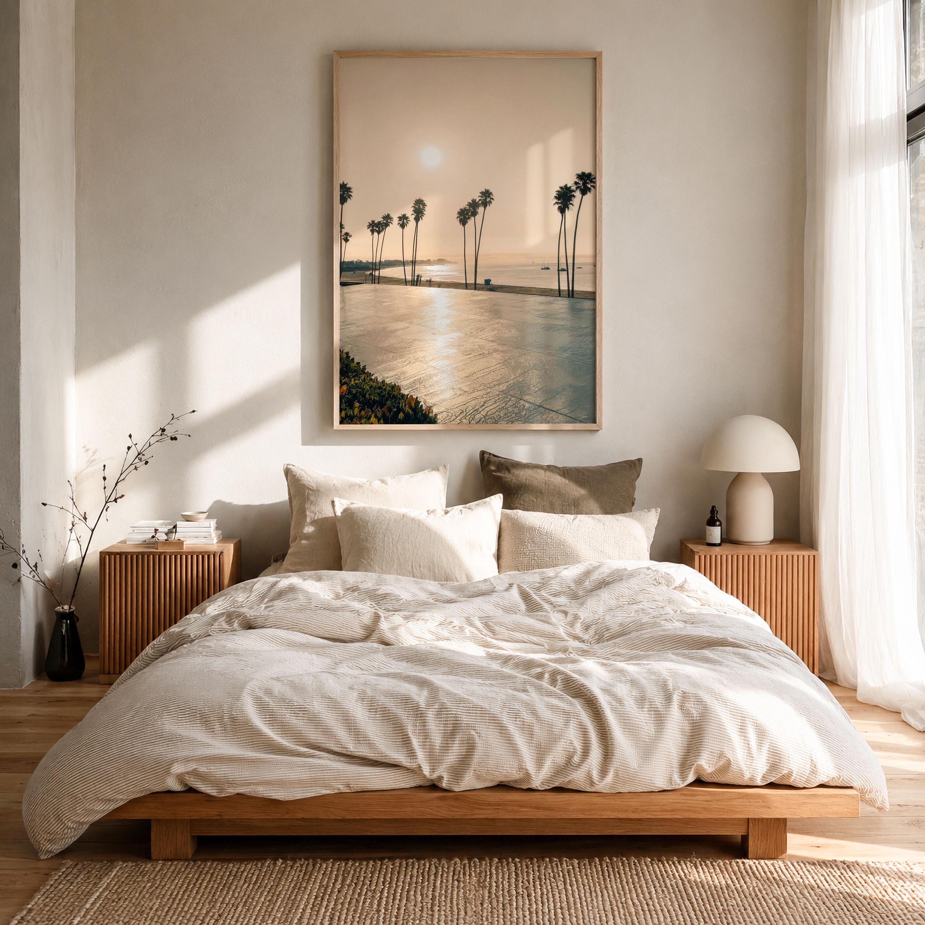 Santa Cruz Palm Promenade Fine Art Photo Print – fine art print by The Cali Studio