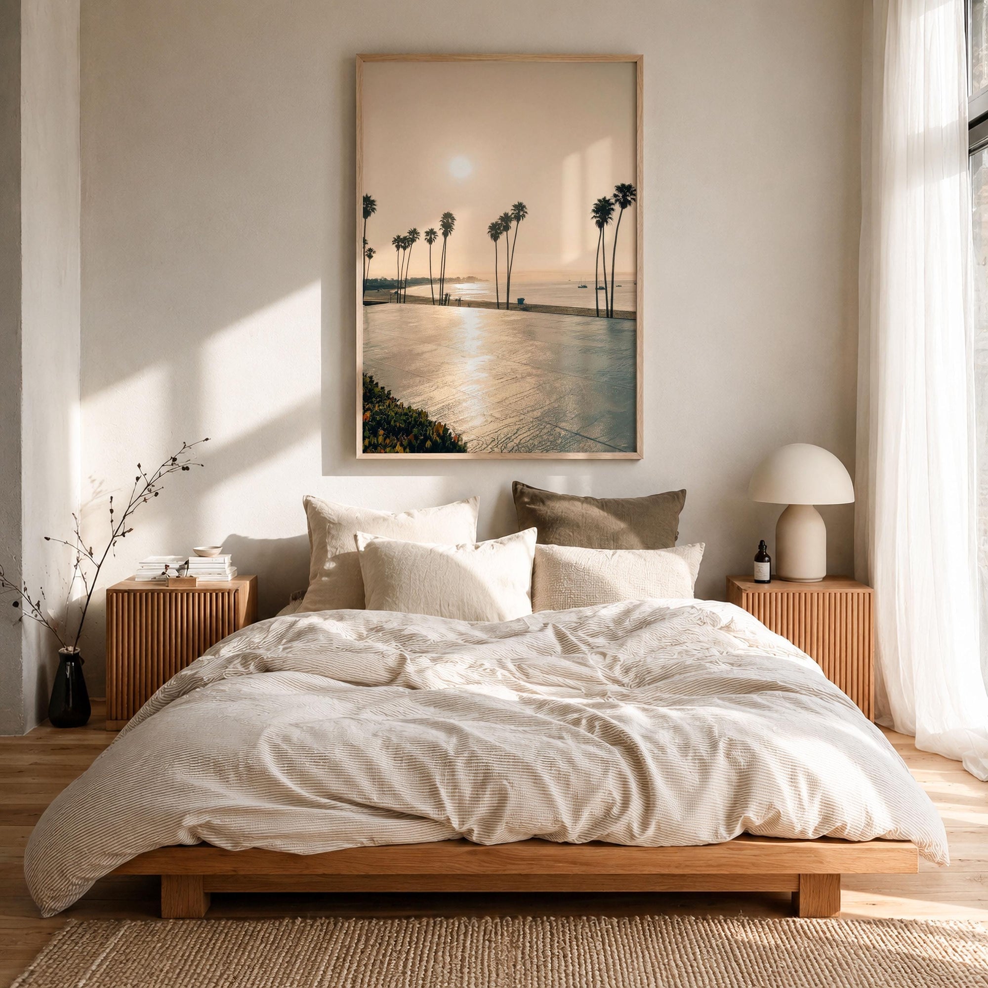 Santa Cruz Palm Promenade Fine Art Photo Print – fine art print by The Cali Studio