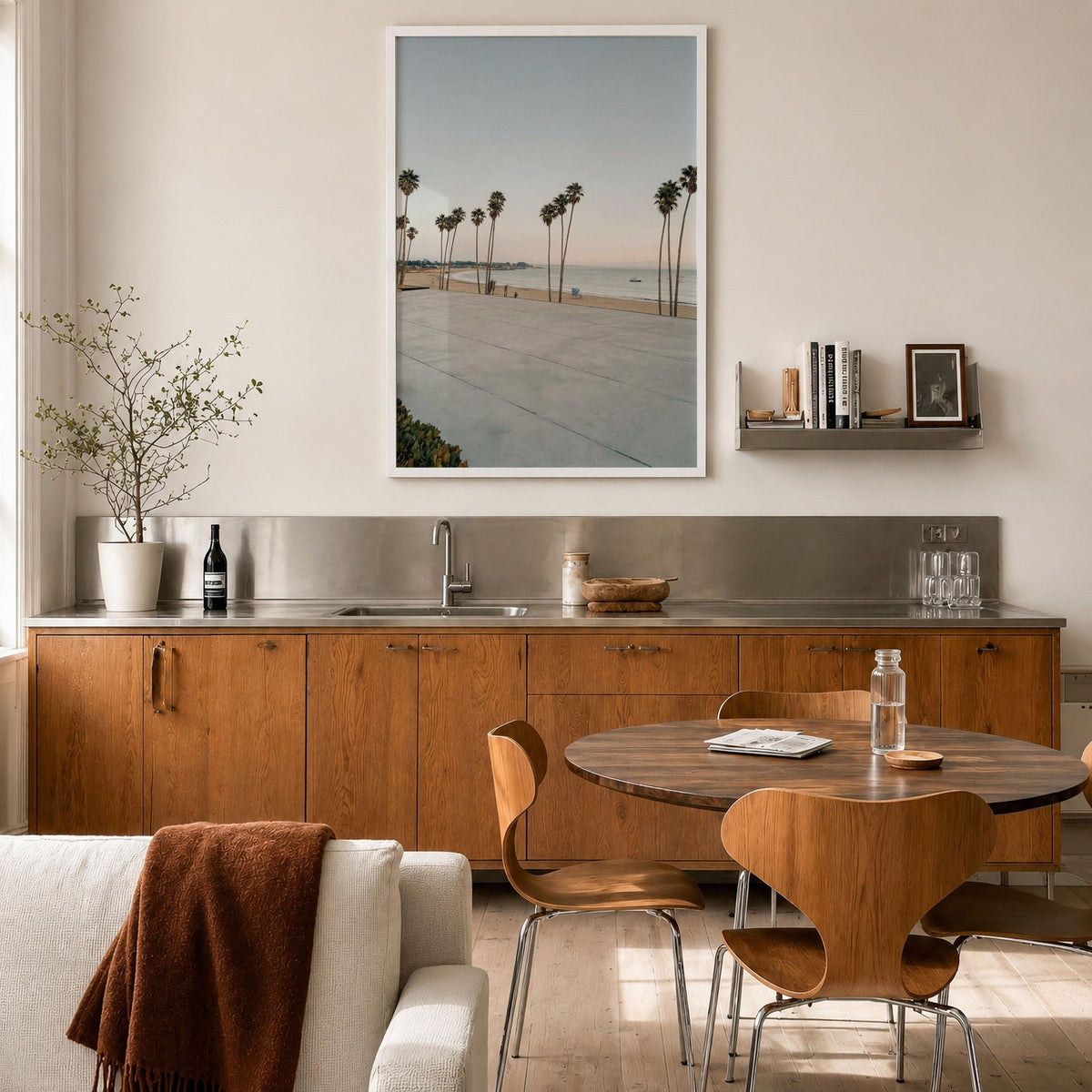 Santa Cruz Palm Row Fine Art Photo Print – fine art print by The Cali Studio