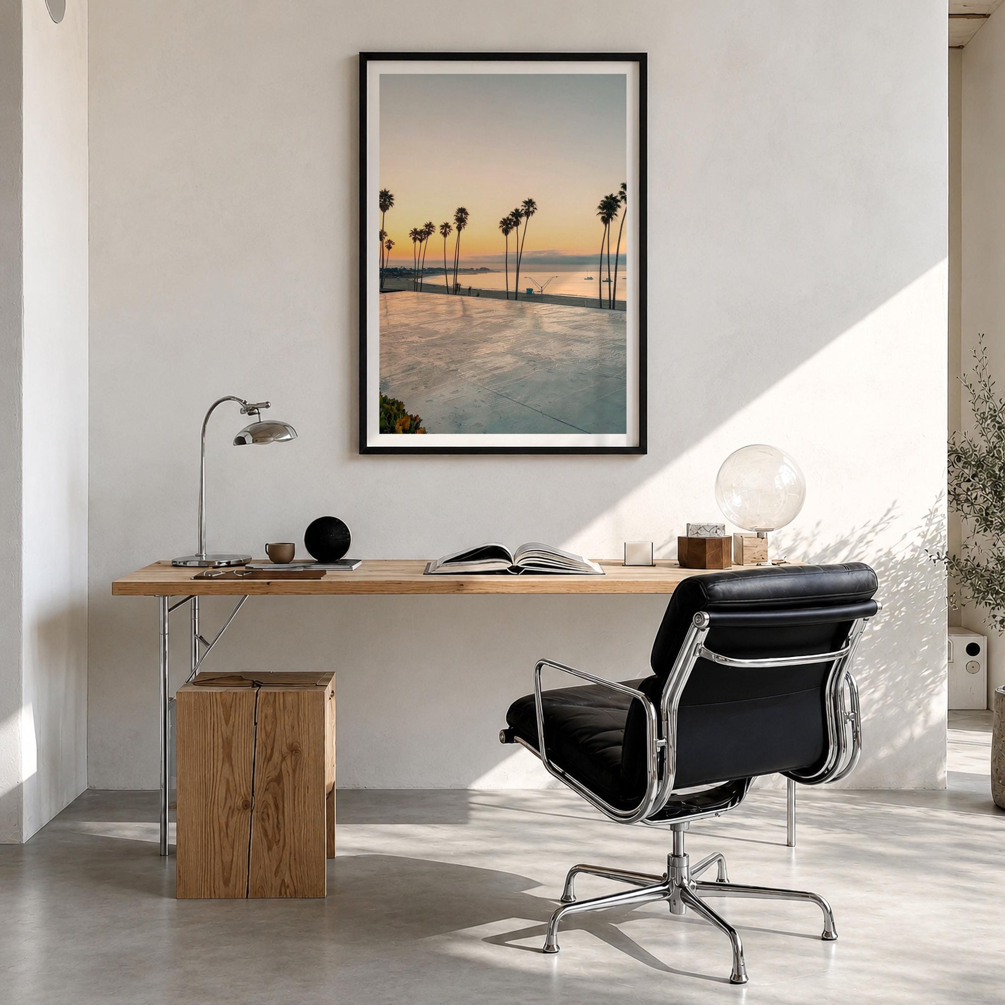 Santa Cruz Palm Sunset Fine Art Photo Print – fine art print by The Cali Studio