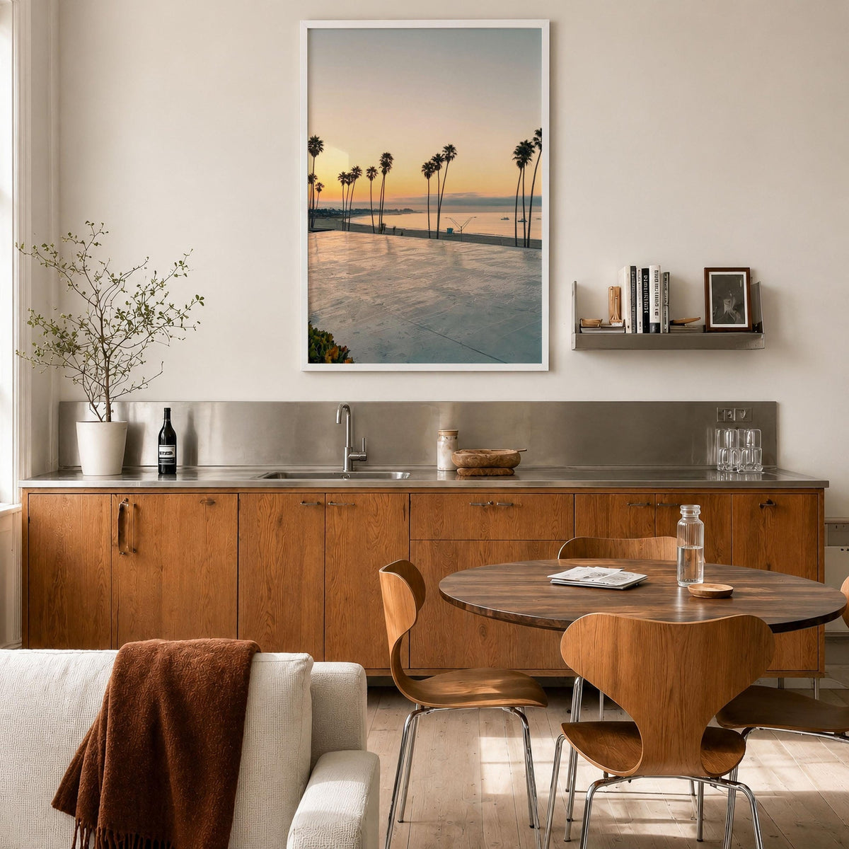 Santa Cruz Palm Sunset Fine Art Photo Print – fine art print by The Cali Studio