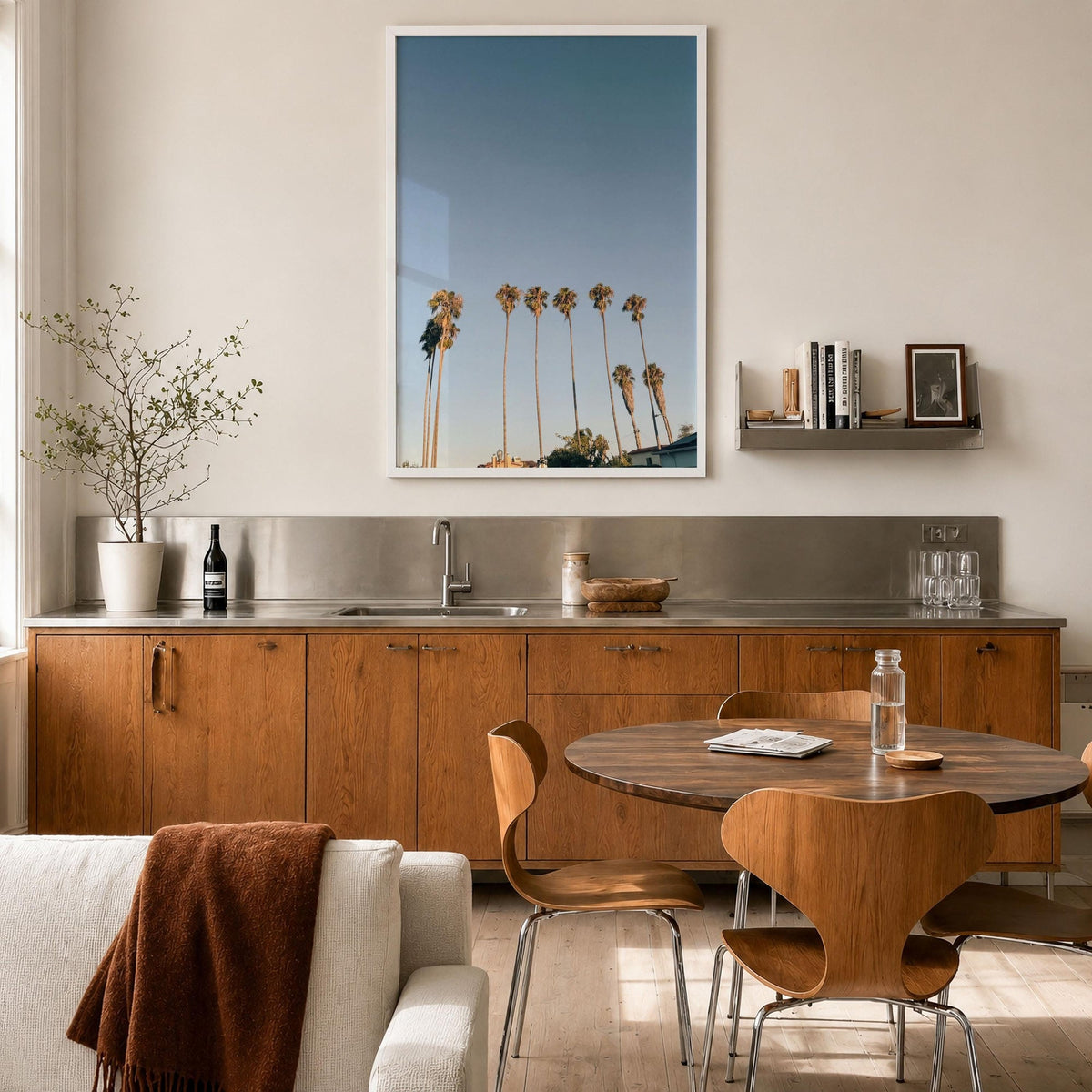 California Palm Tree Row Fine Art Photo Print – fine art print by The Cali Studio