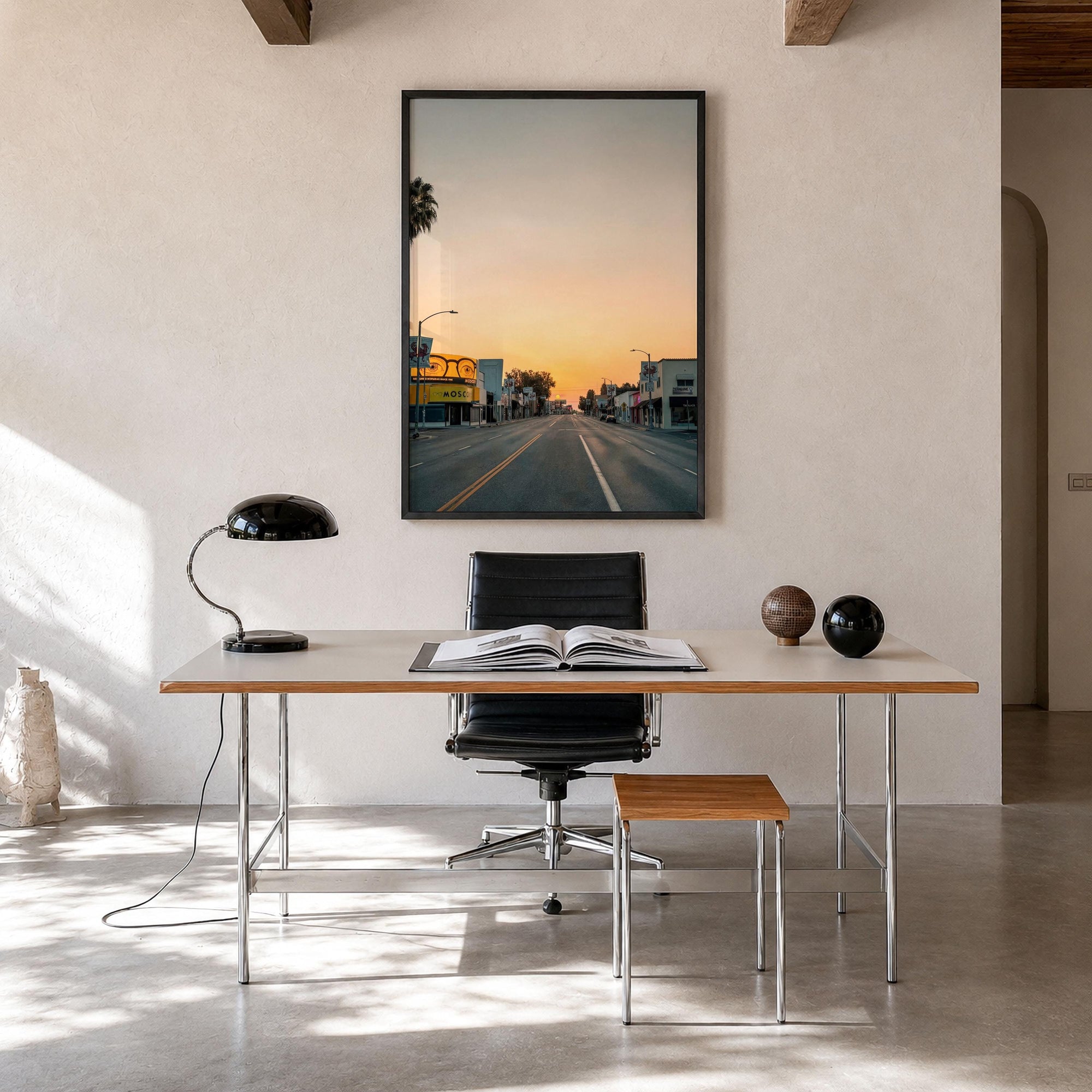 Melrose Avenue Sunset Fine Art Photo Print – fine art print by The Cali Studio