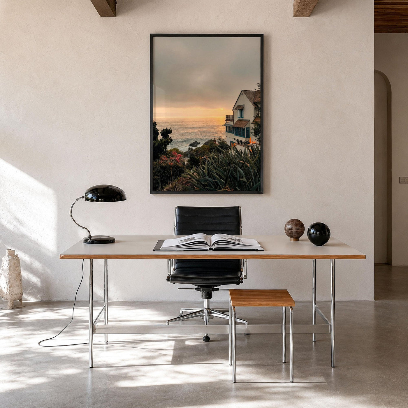 Laguna Beach Cliffside House Fine Art Photo Print – fine art print by The Cali Studio