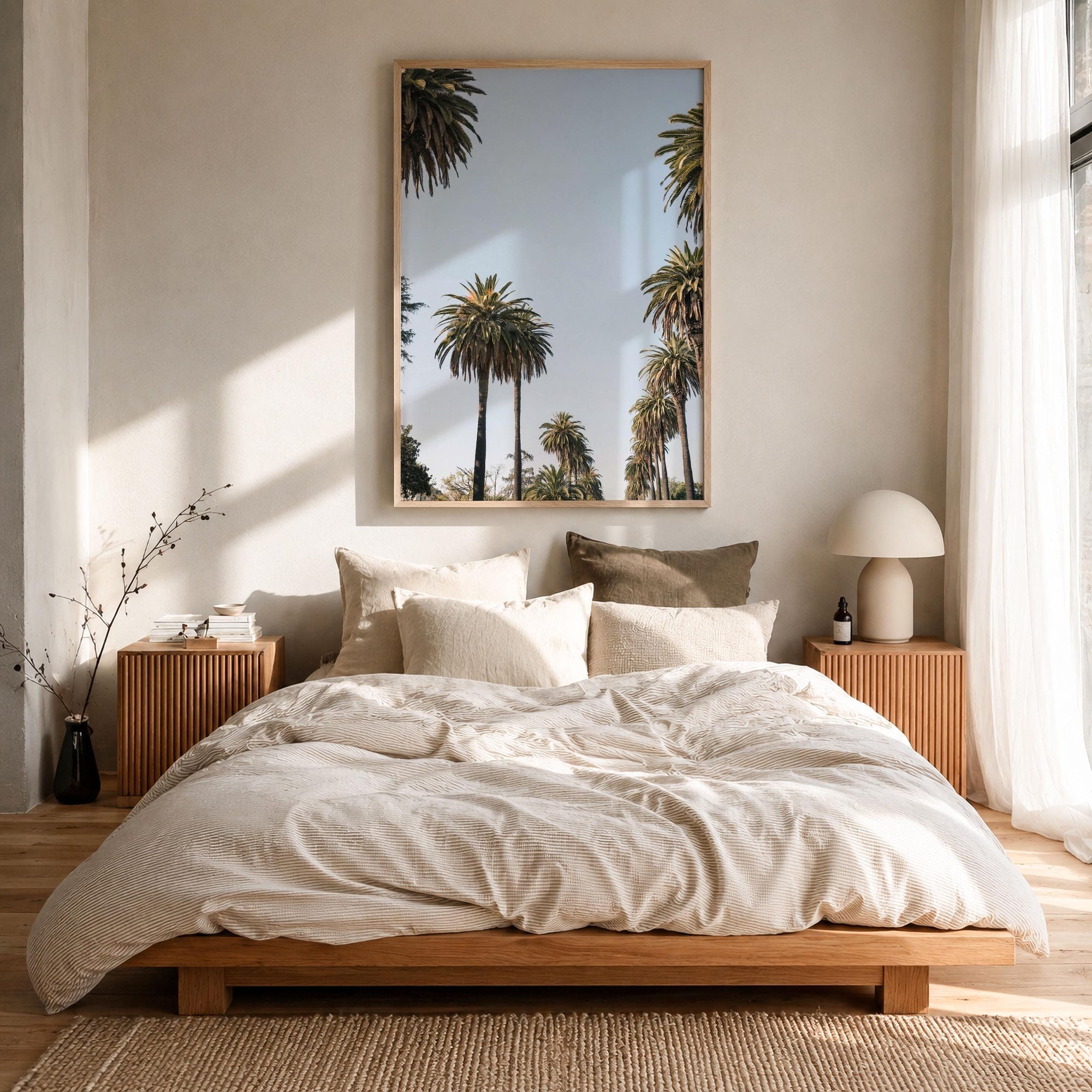 California Palm Tree Canopy Fine Art Photo Print – fine art print by The Cali Studio