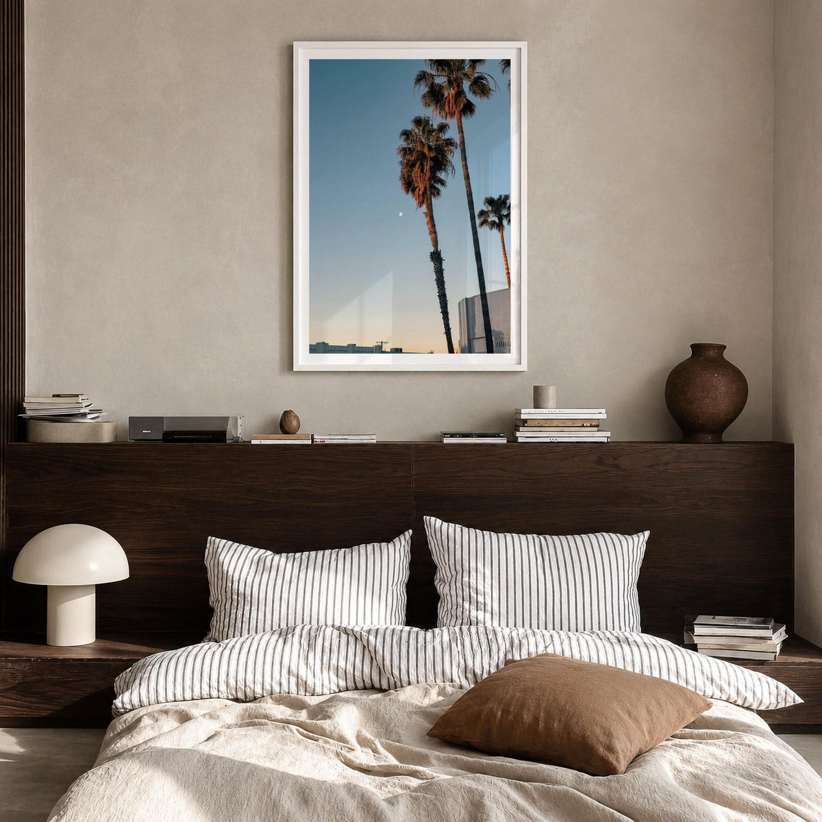 Melrose Avenue Palm Sunset Fine Art Photo Print – fine art print by The Cali Studio