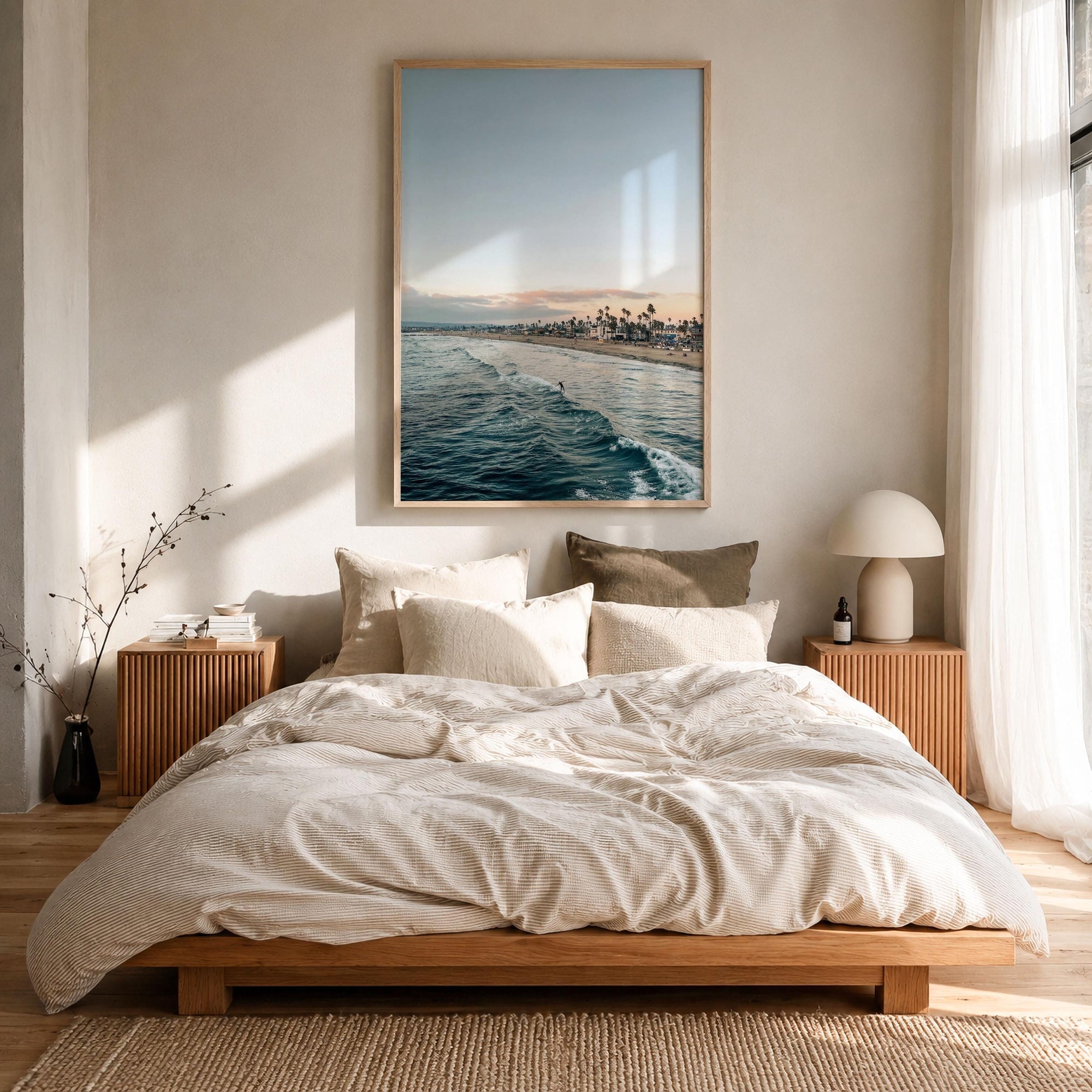 Ocean Beach Surfer Fine Art Photo Print – fine art print by The Cali Studio